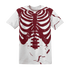 High-White-Team-Red-1s-T-Shirt-Match-Skeleton-Y2k-3D