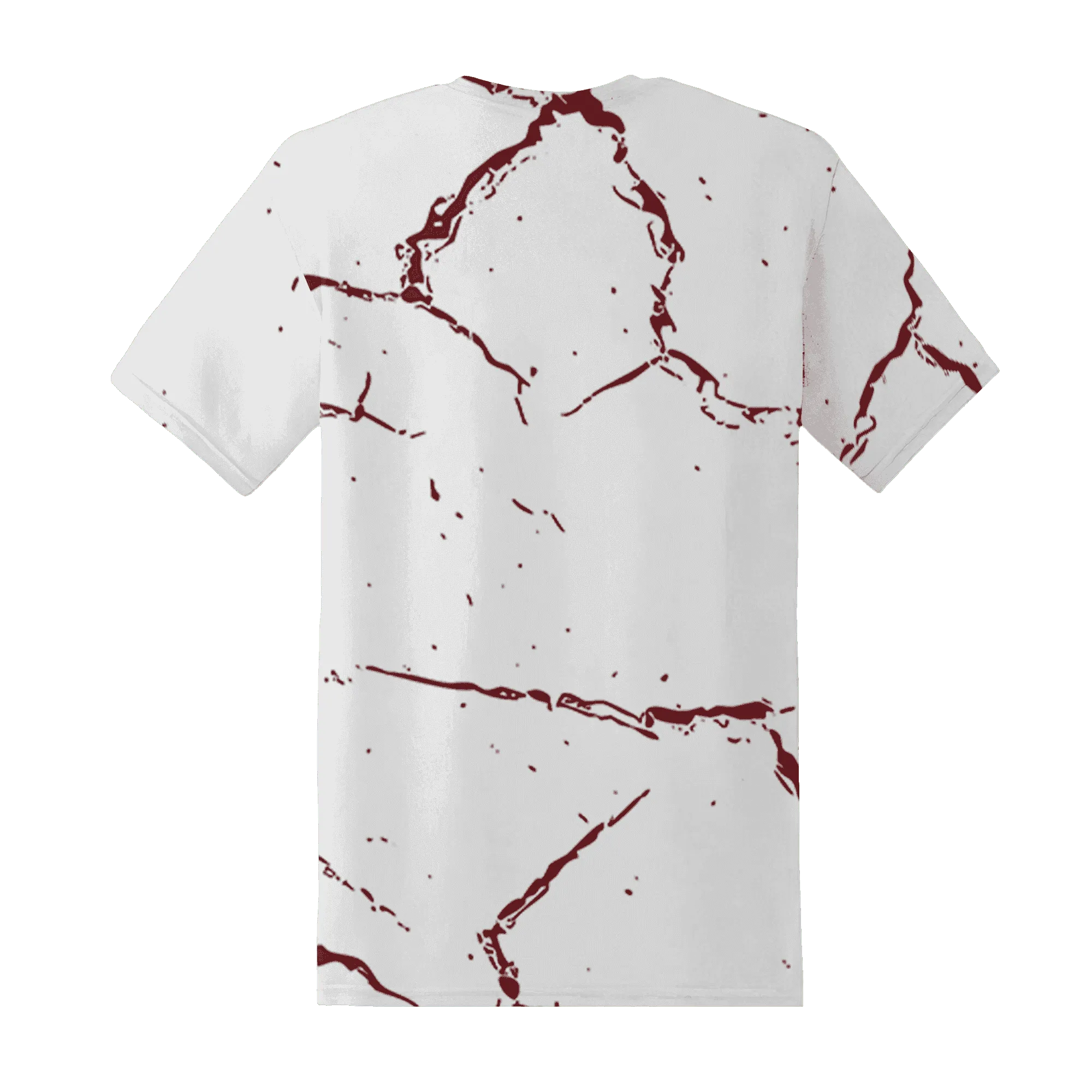 High-White-Team-Red-1s-T-Shirt-Match-Skeleton-Y2k-3D