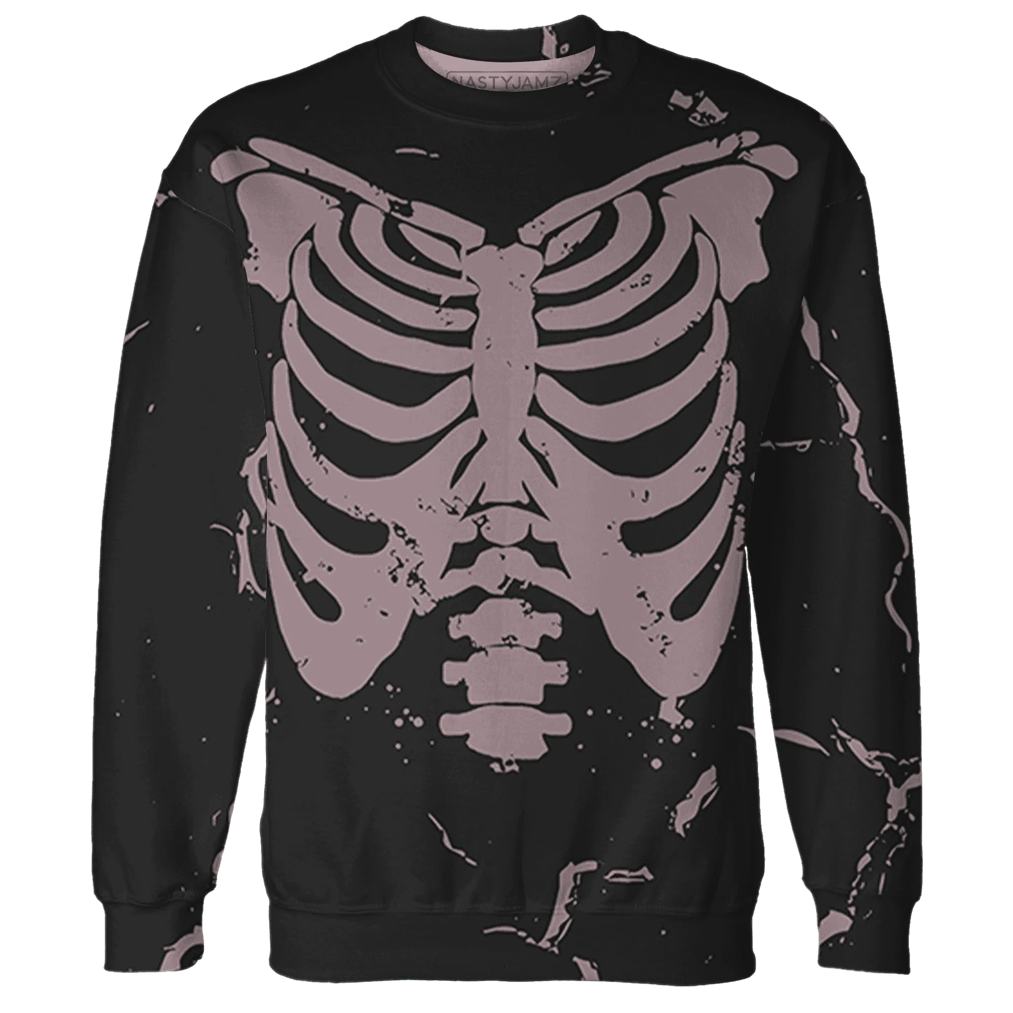 Black-Violet-Ore-3s-Sweatshirt-Match-Skeleton-Y2k-3D