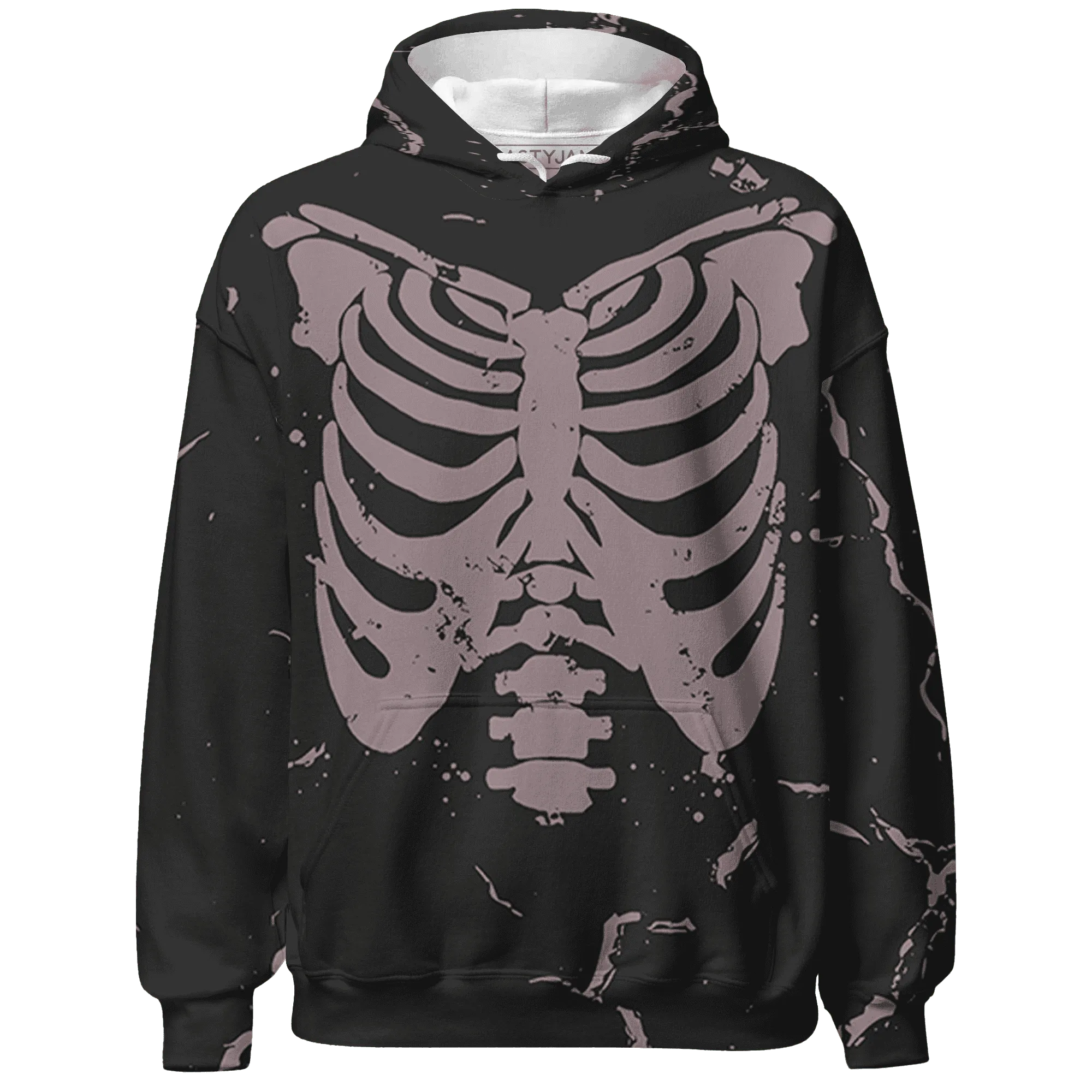 Black-Violet-Ore-3s-Hoodie-Match-Skeleton-Y2k-3D