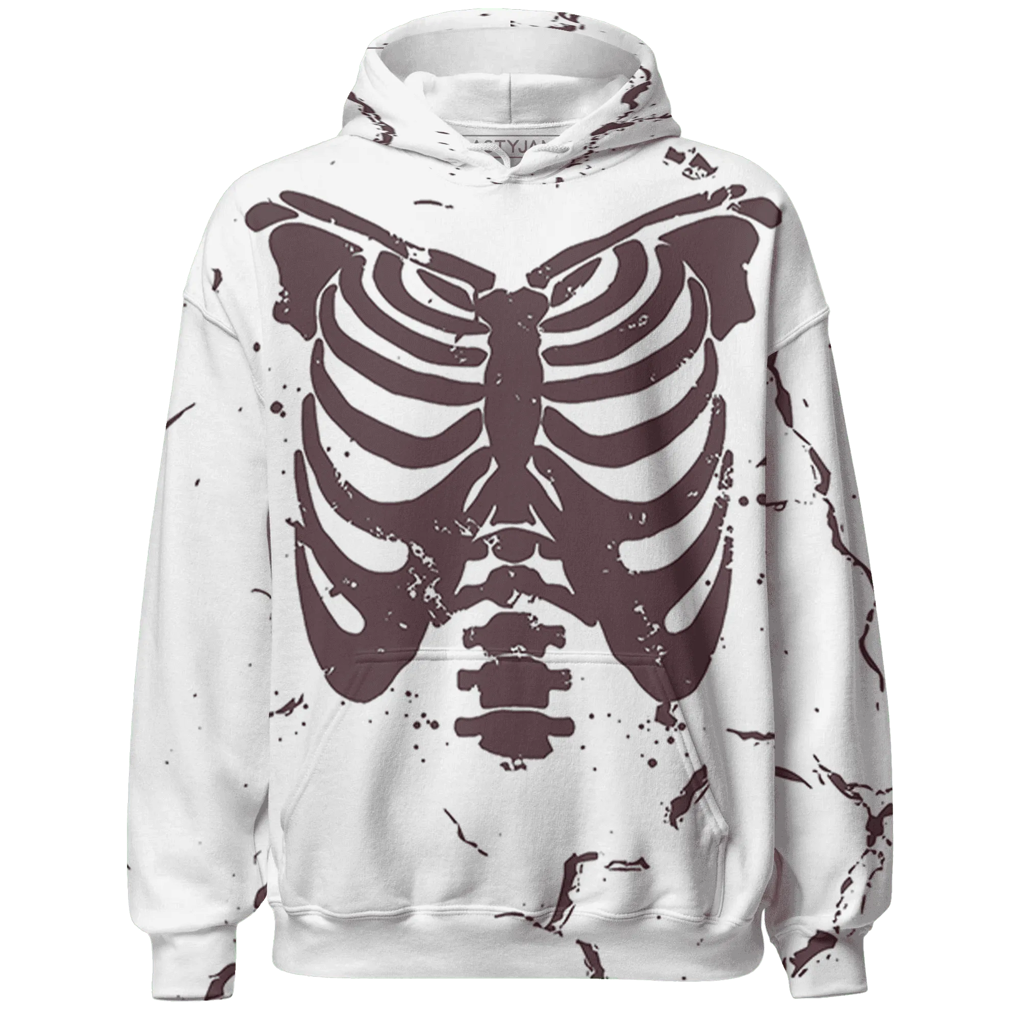 Burgundy-Crush-3s-Hoodie-Match-Skeleton-Y2k-3D