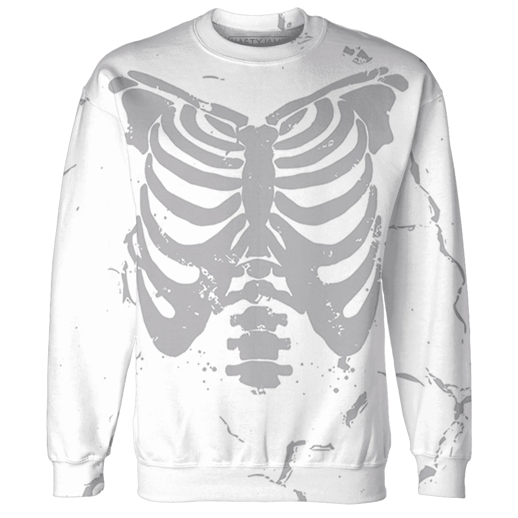 Cement-Grey-3s-Sweatshirt-Match-Skeleton-Y2k-3D
