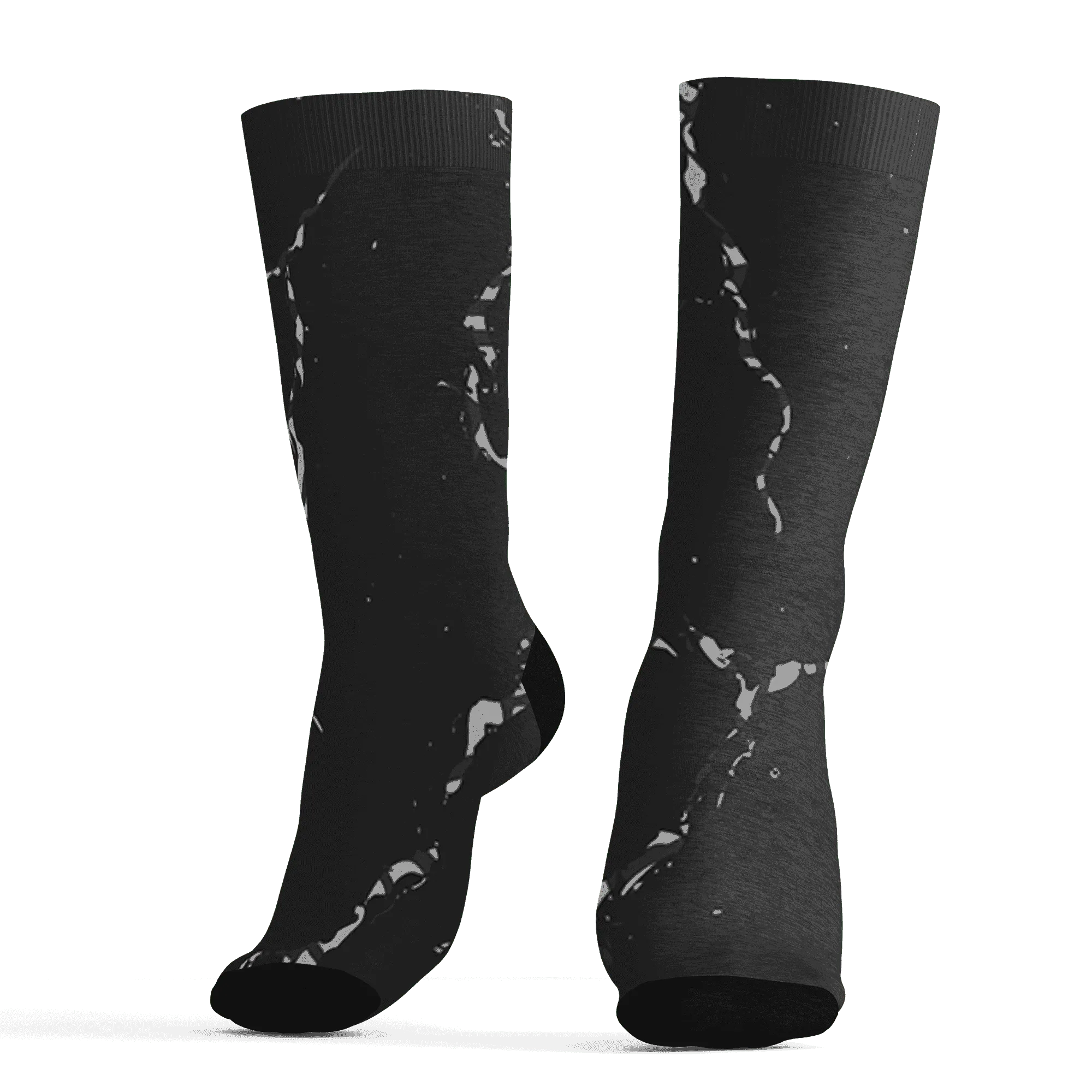 Green-Glow-3s-Socks-Match-Skeleton-Y2k-3D