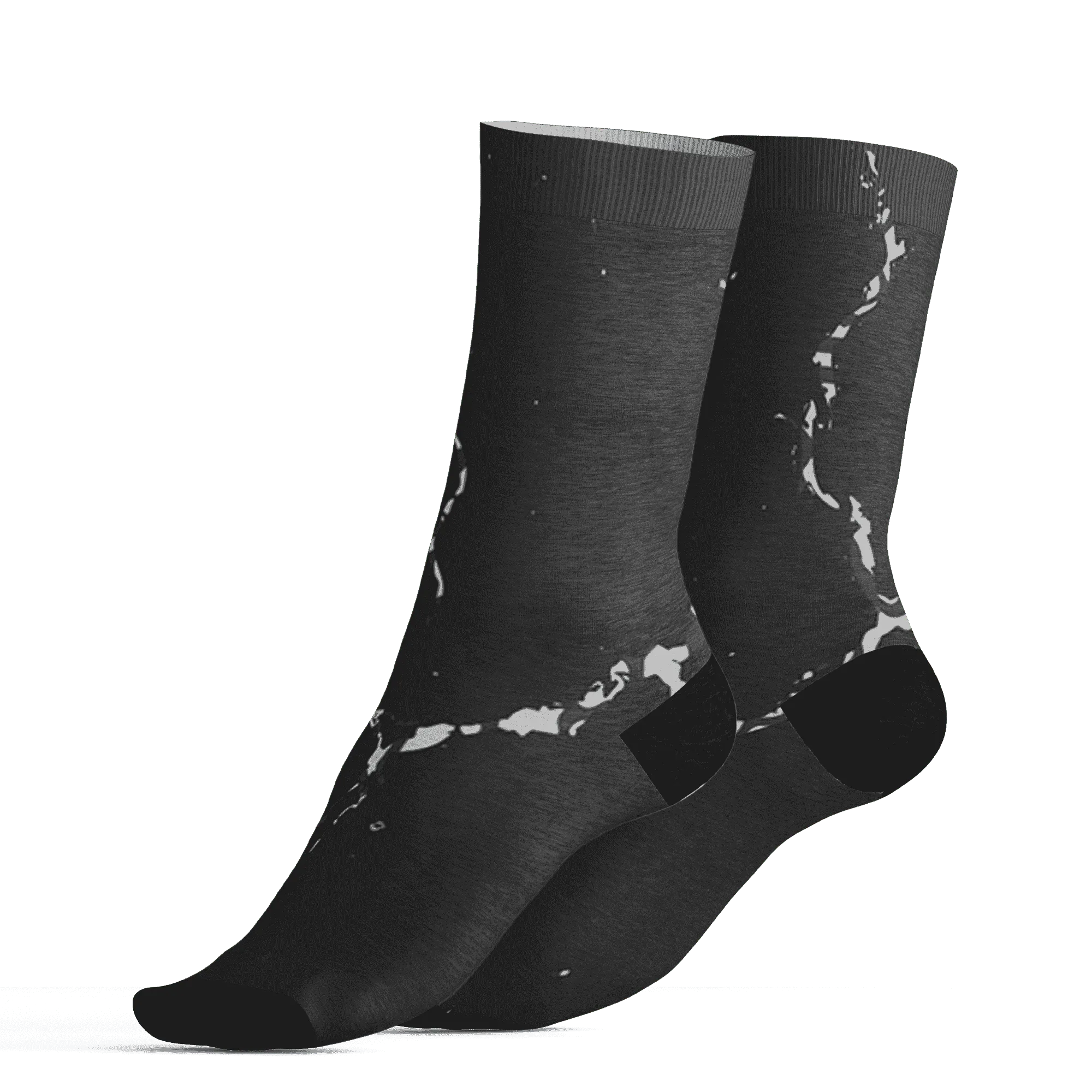 Green-Glow-3s-Socks-Match-Skeleton-Y2k-3D