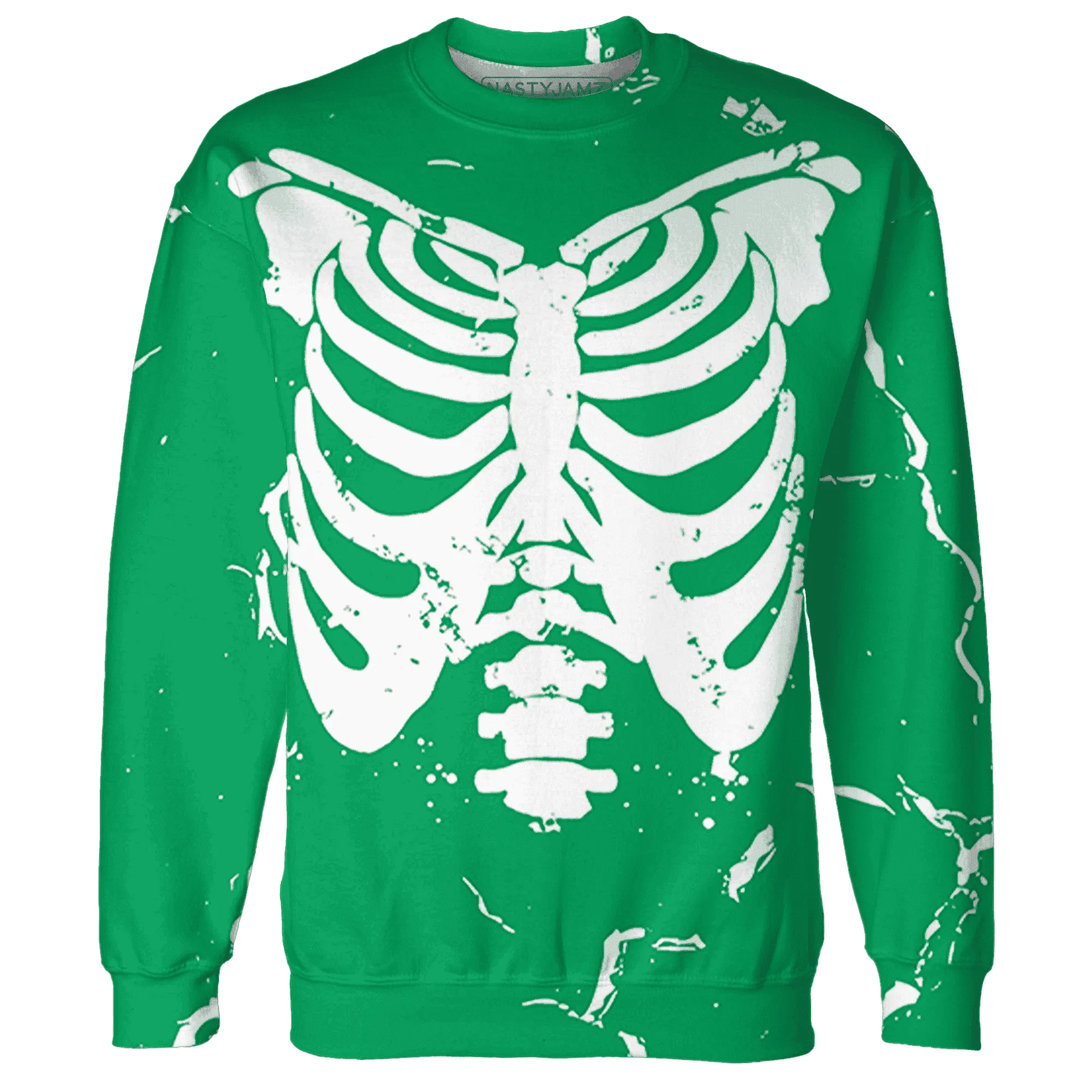 Lucky-Green-5s-Sweatshirt-Match-Skeleton-Y2k-3D