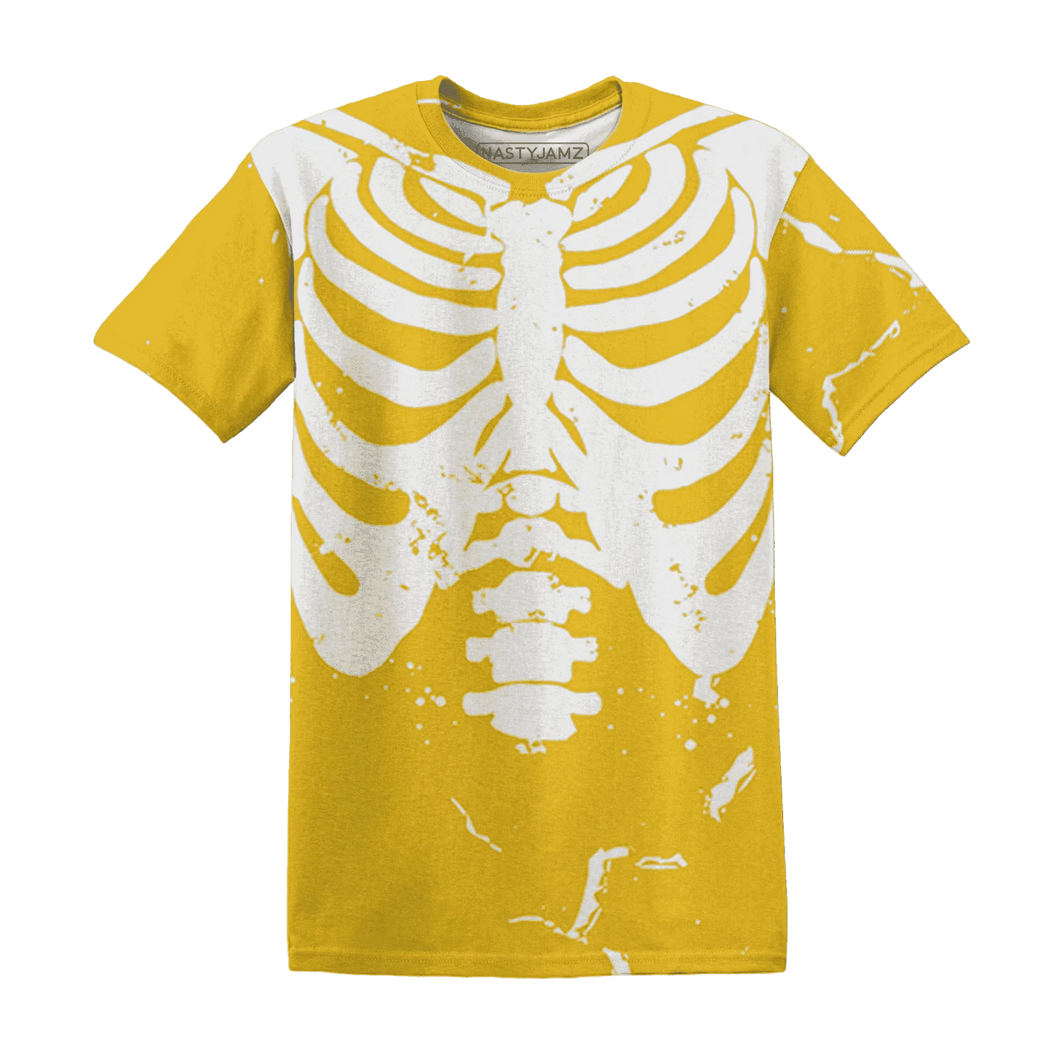 Yellow-Ochre-6s-T-Shirt-Match-Skeleton-Y2k-3D