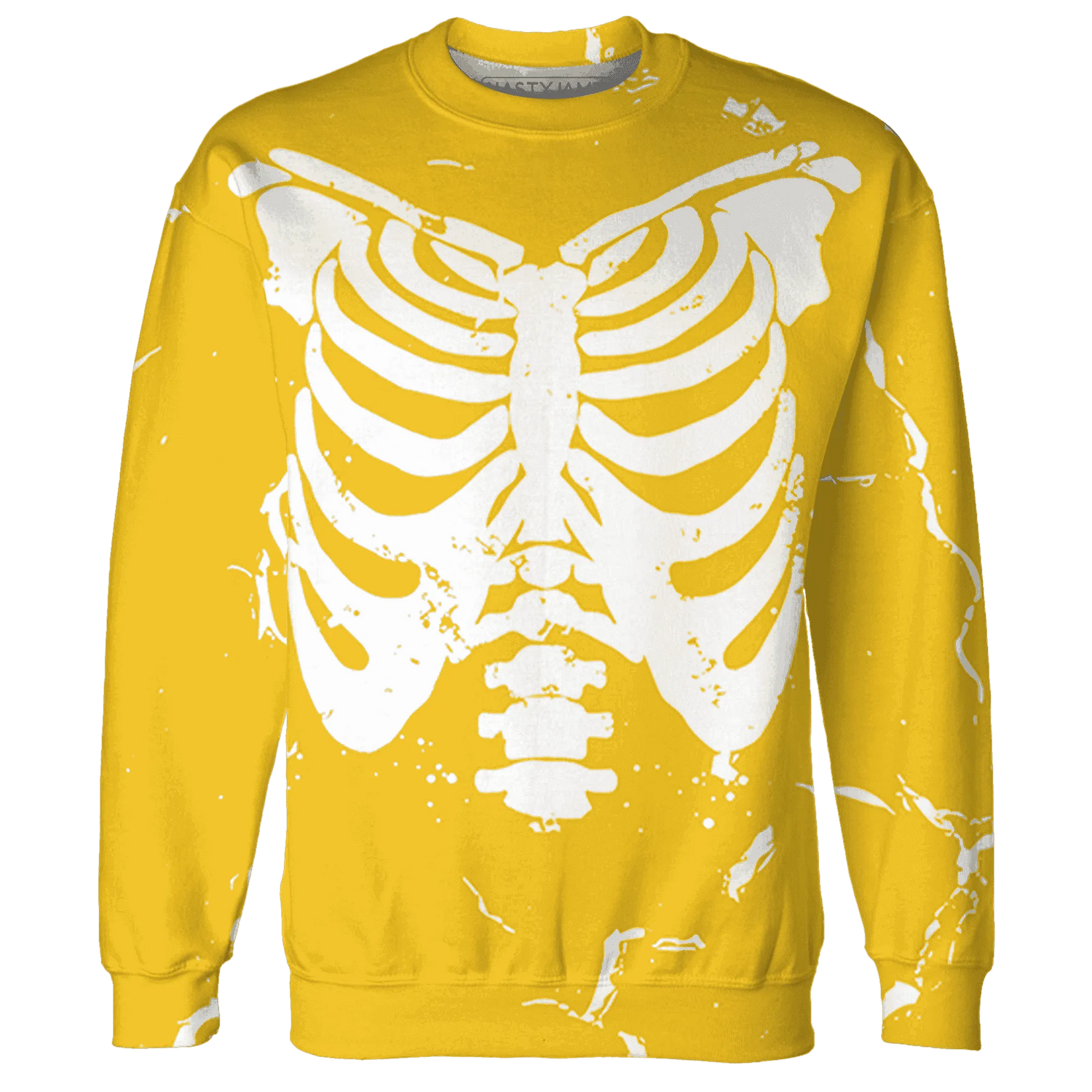 Yellow-Ochre-6s-Sweatshirt-Match-Skeleton-Y2k-3D