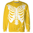 Yellow-Ochre-6s-Sweatshirt-Match-Skeleton-Y2k-3D