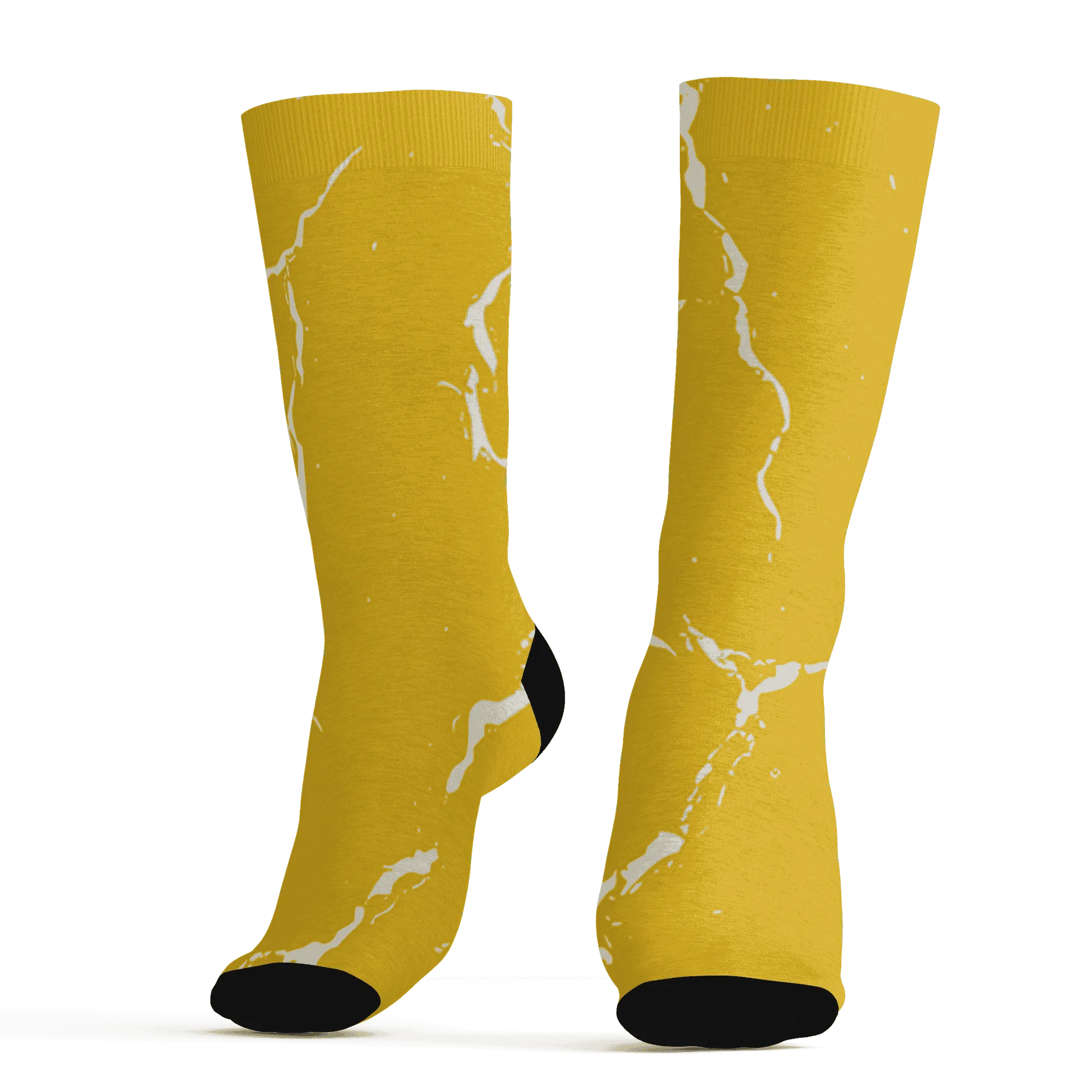 Yellow-Ochre-6s-Socks-Match-Skeleton-Y2k-3D