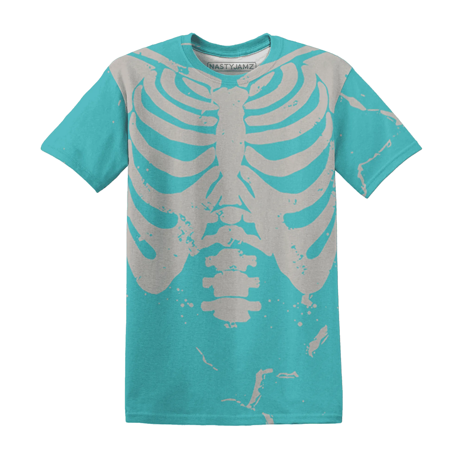 NBL-Cyan-Burst-9060-T-Shirt-Match-Skeleton-Y2k-3D