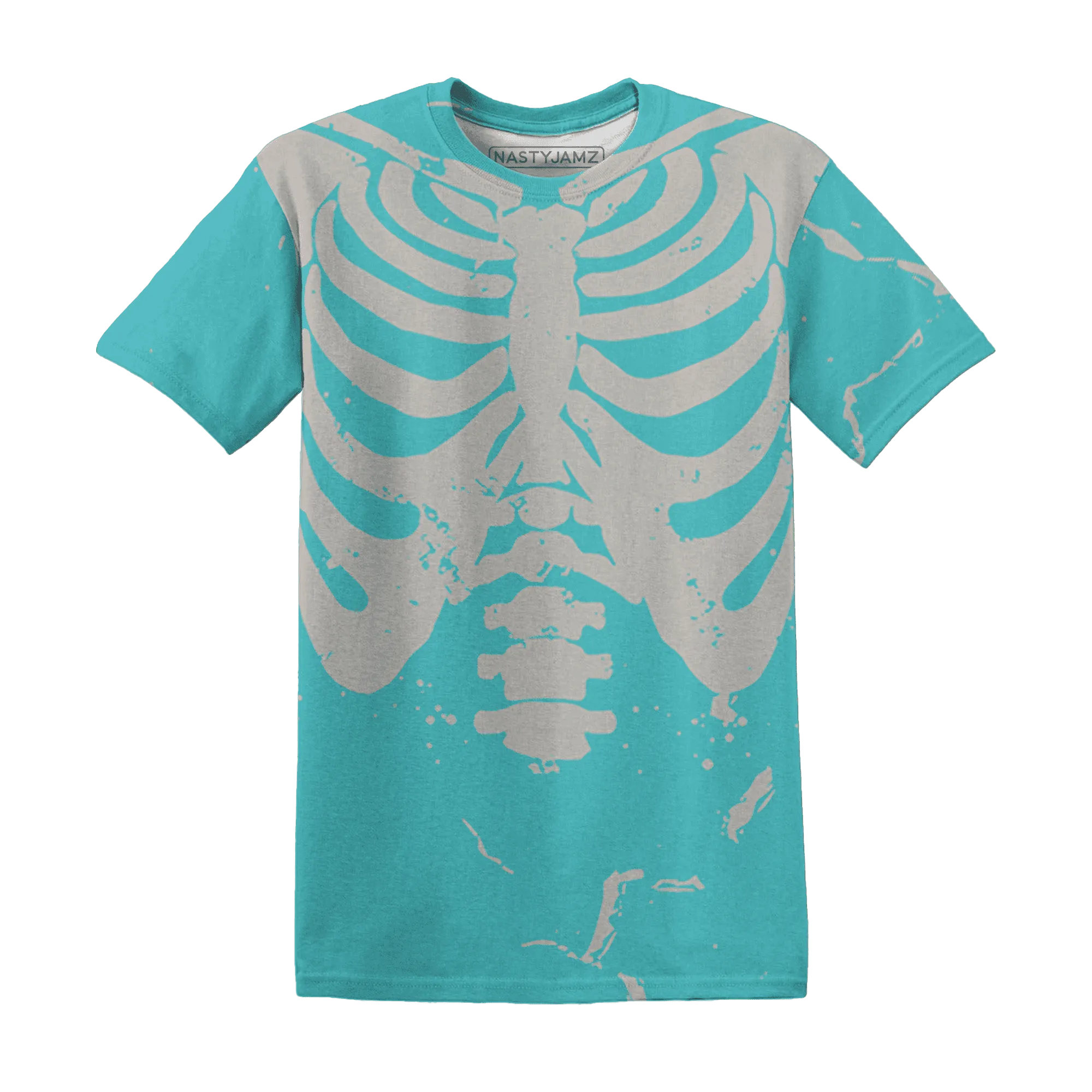NBL-Cyan-Burst-9060-T-Shirt-Match-Skeleton-Y2k-3D