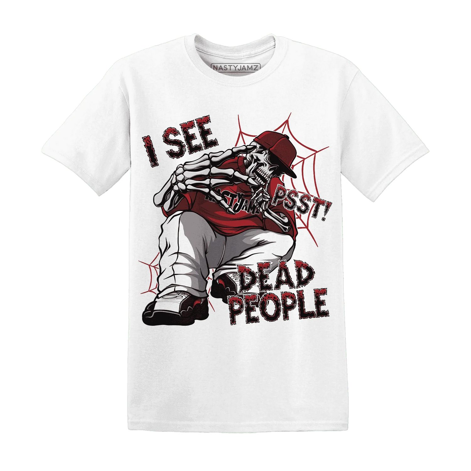 Retro-Red-Taxi-12s-T-Shirt-Match-Skull-Whisper