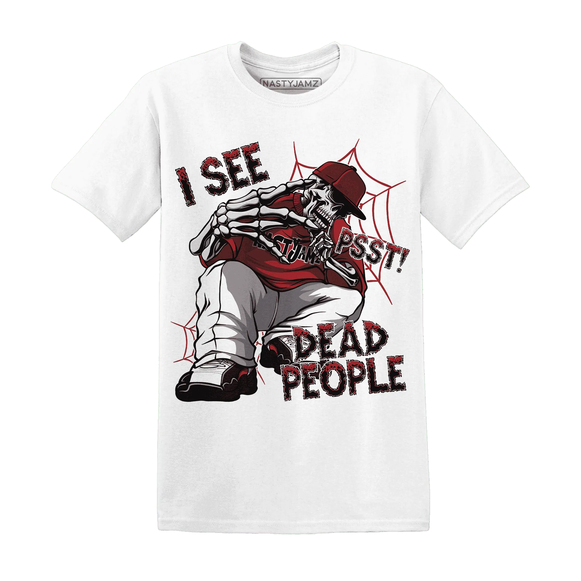 Retro-Red-Taxi-12s-T-Shirt-Match-Skull-Whisper