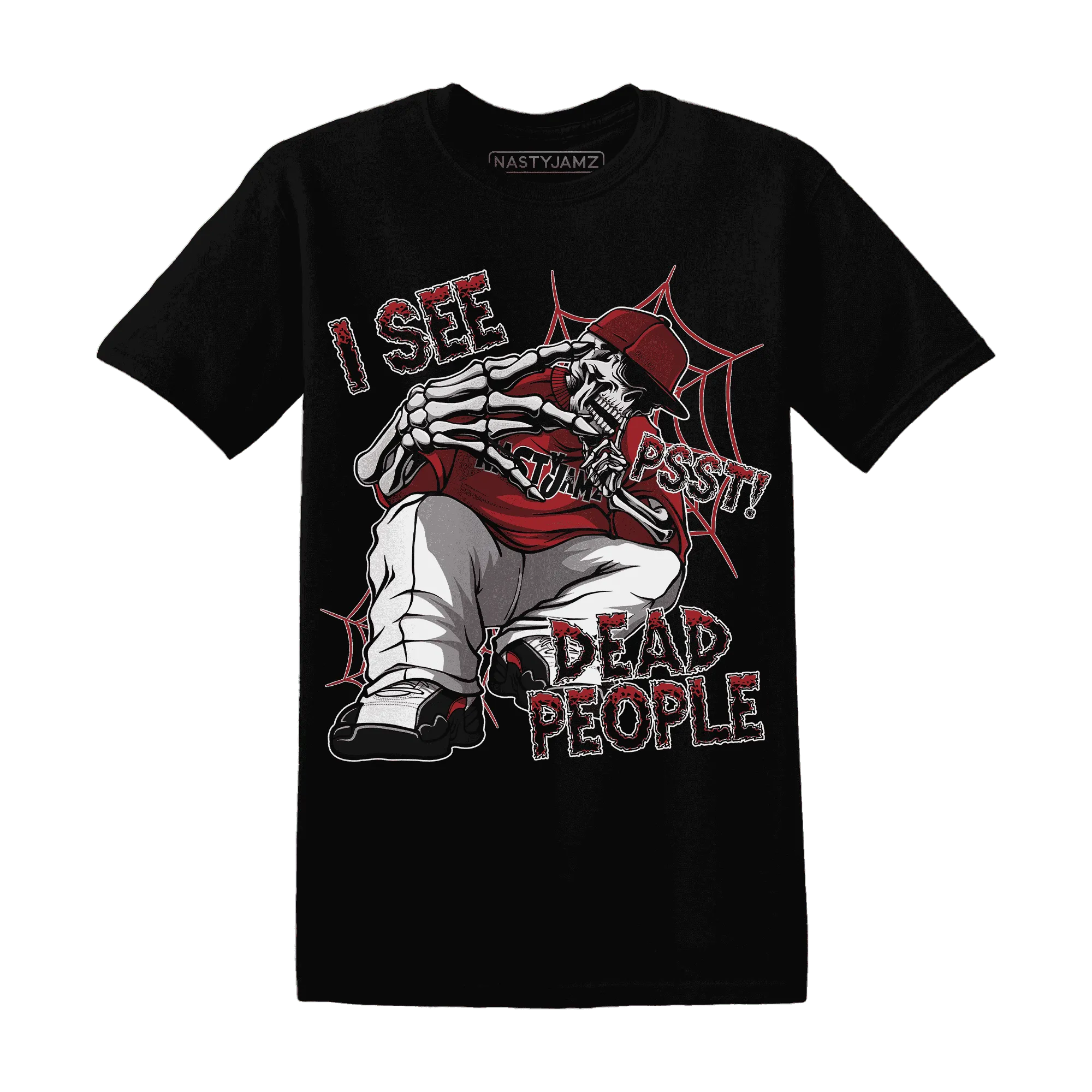 Retro-Red-Taxi-12s-T-Shirt-Match-Skull-Whisper