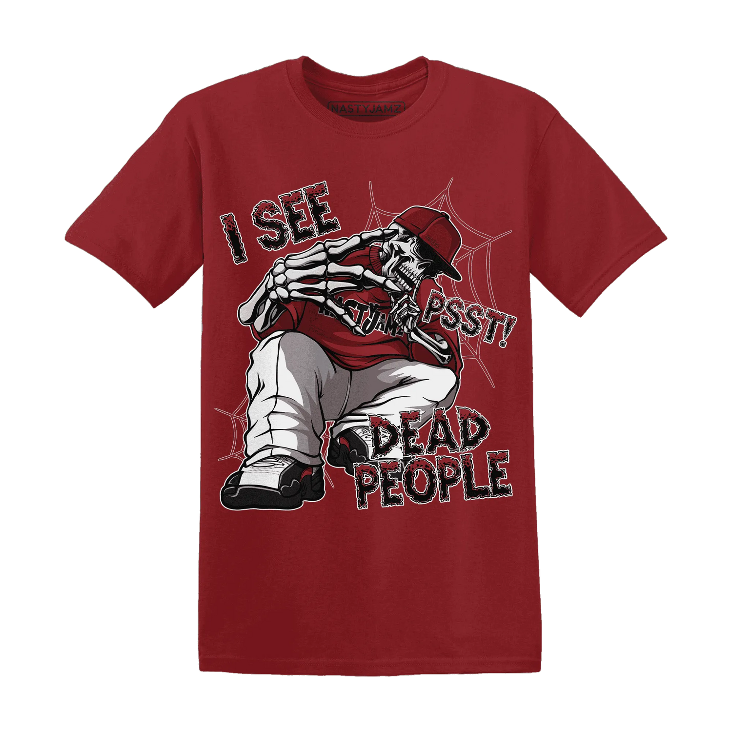 Retro-Red-Taxi-12s-T-Shirt-Match-Skull-Whisper