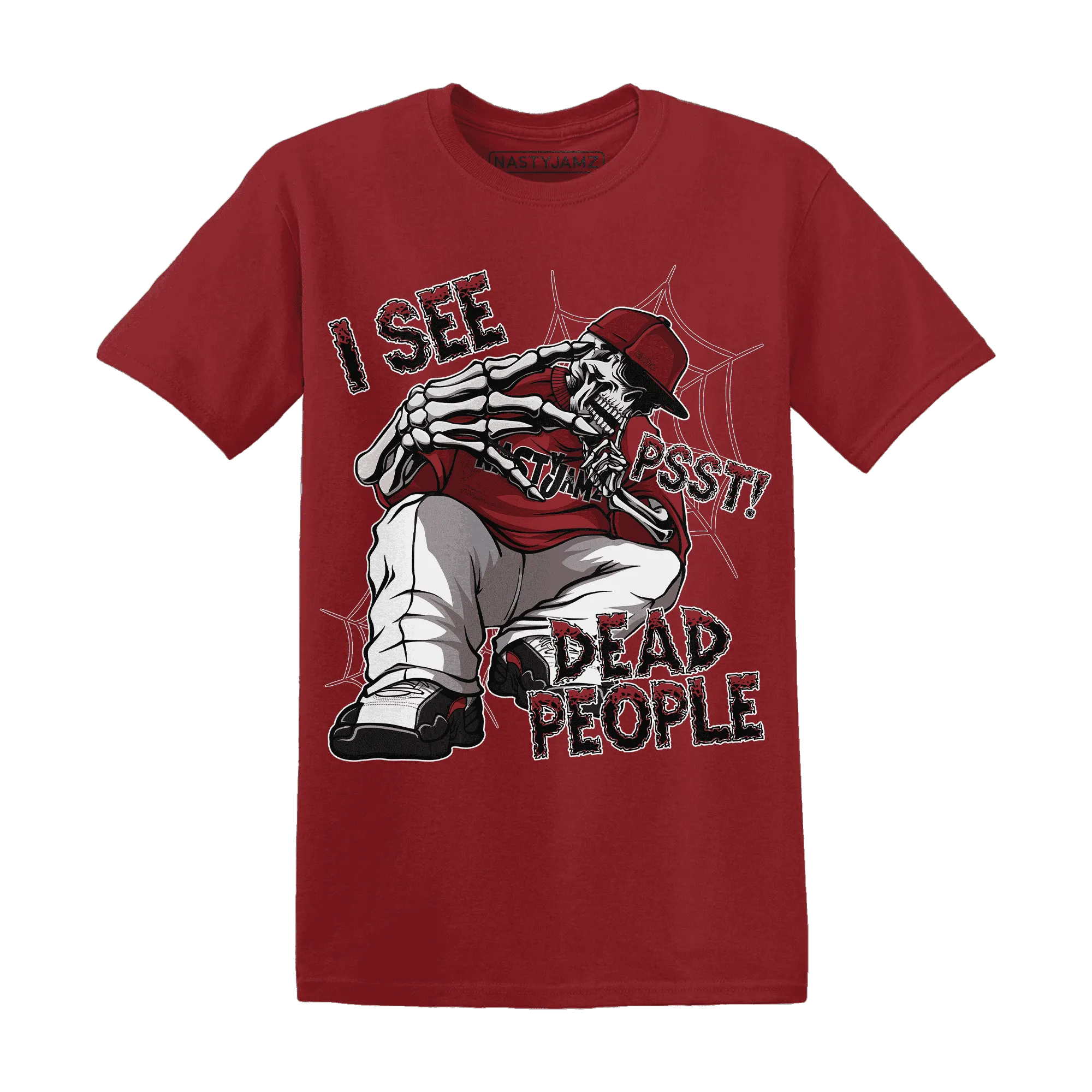 Retro-Red-Taxi-12s-T-Shirt-Match-Skull-Whisper