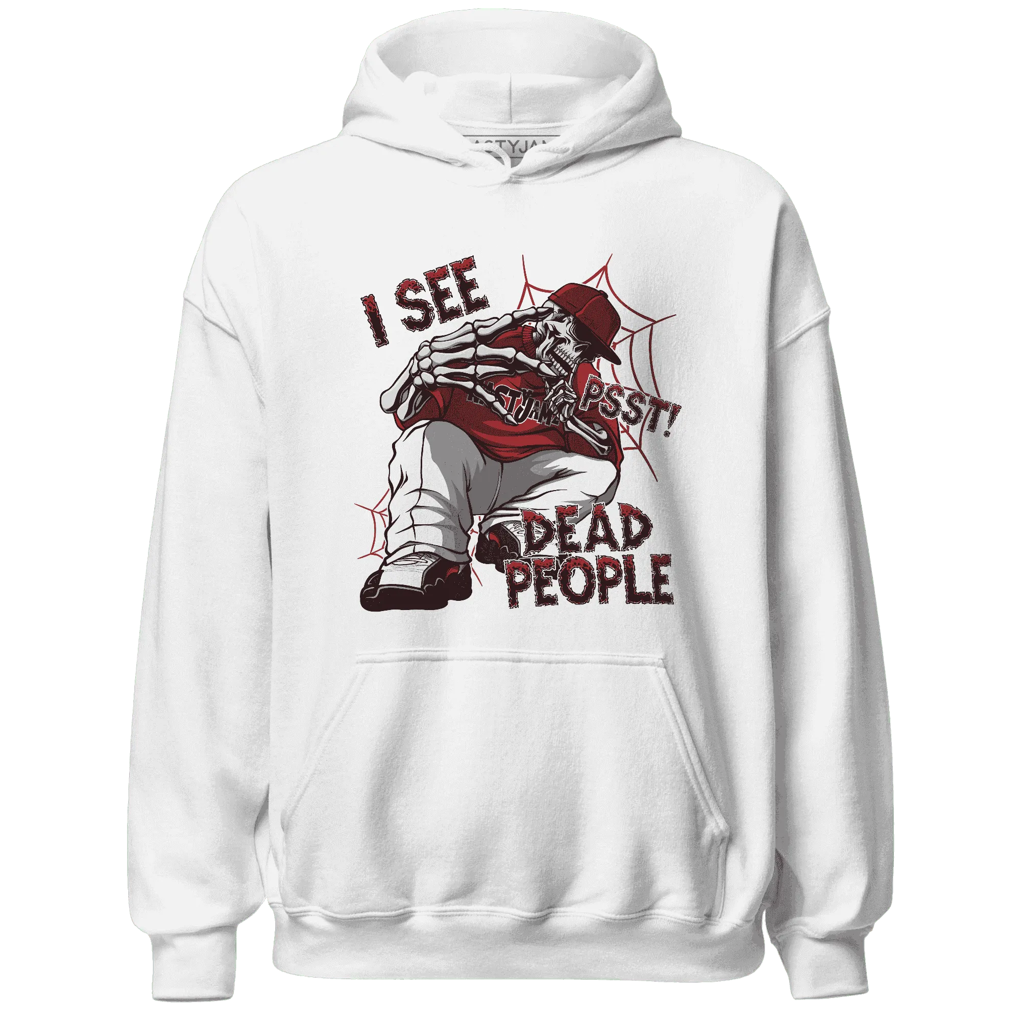 Retro-Red-Taxi-12s-Hoodie-Match-Skull-Whisper