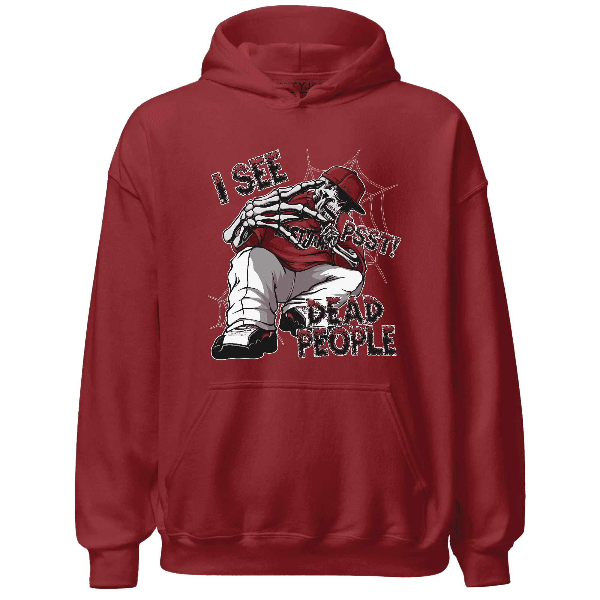 Retro-Red-Taxi-12s-Hoodie-Match-Skull-Whisper