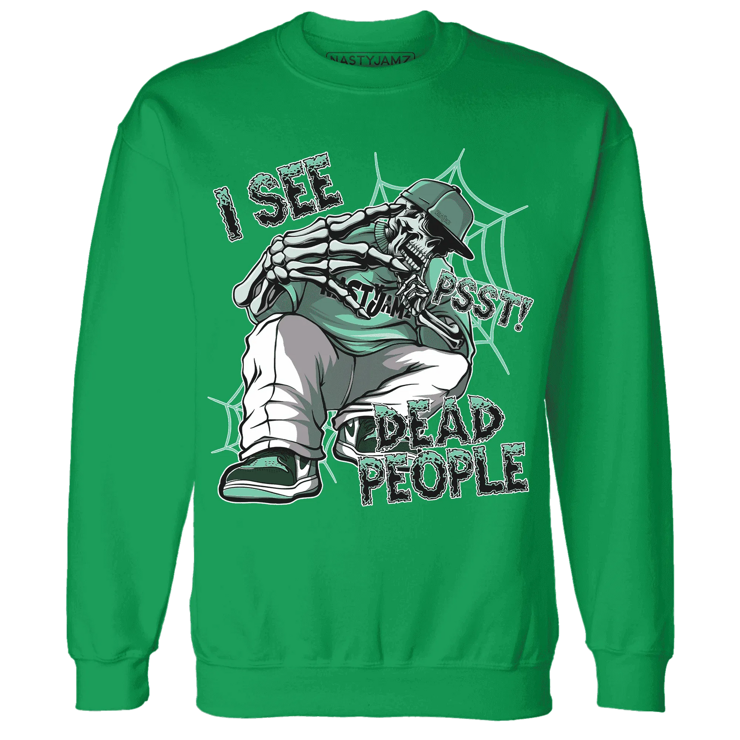 High-OG-Green-Glow-1s-Sweatshirt-Match-Skull-Whisper