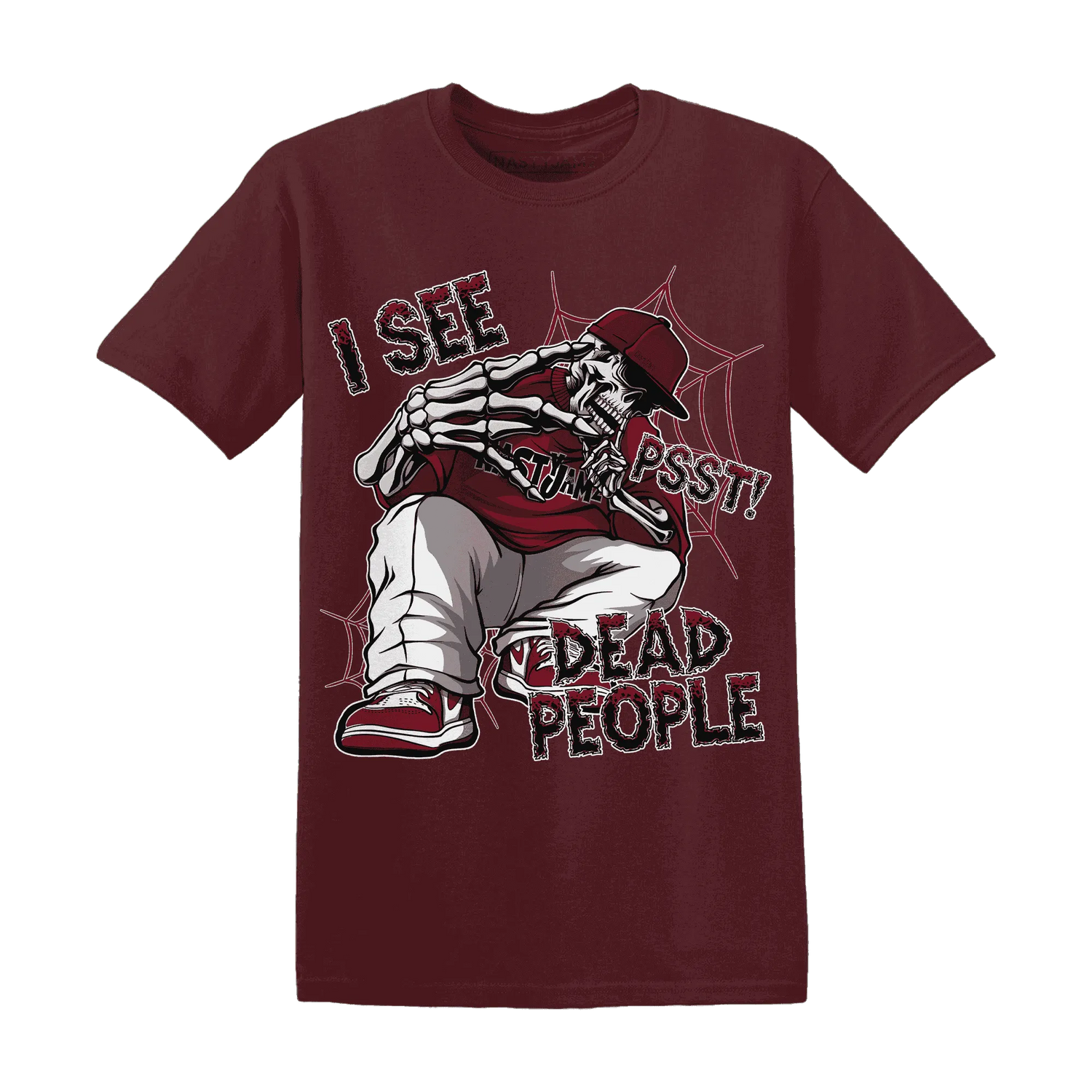 High-White-Team-Red-1s-T-Shirt-Match-Skull-Whisper