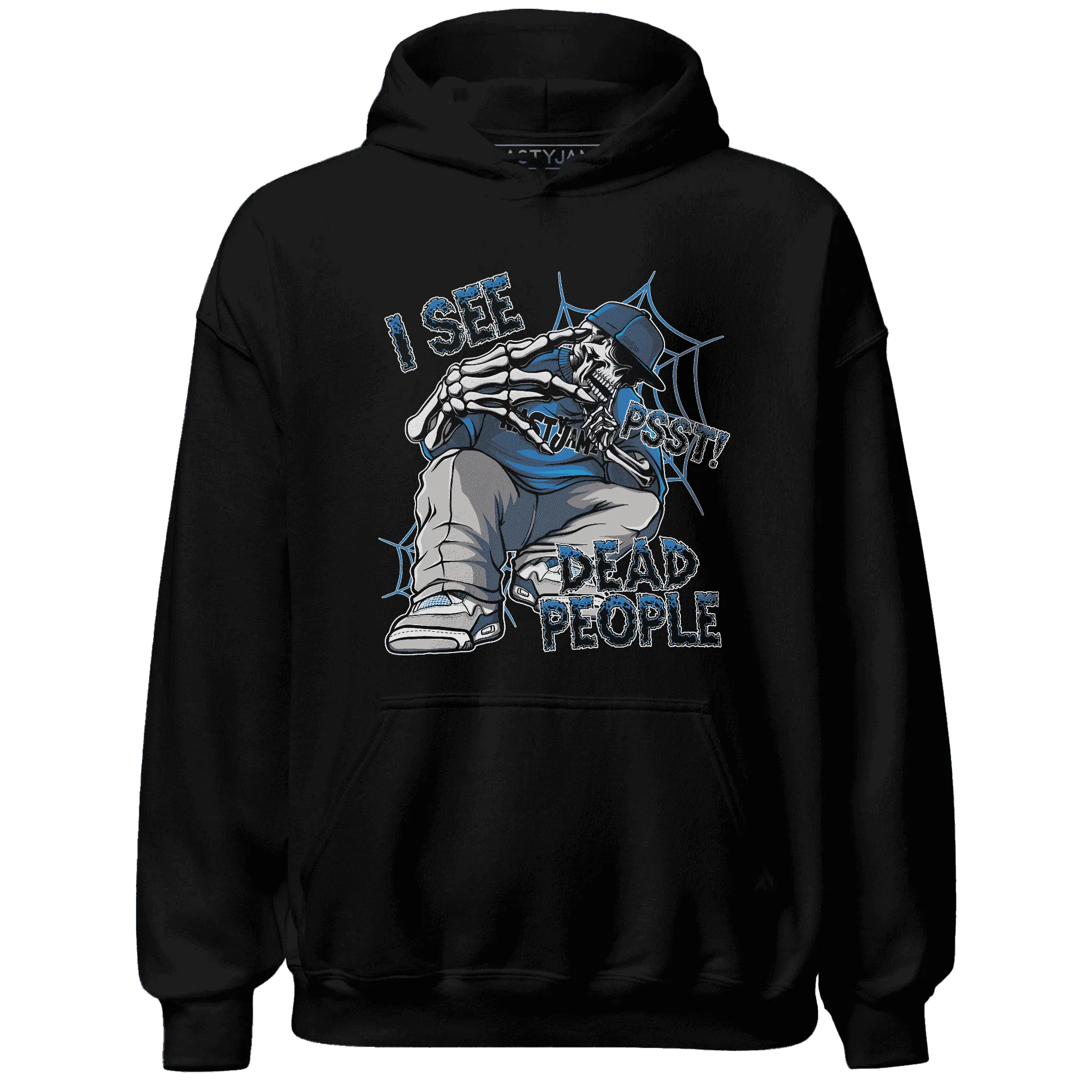 Industrial-Blue-4s-Hoodie-Match-Skull-Whisper