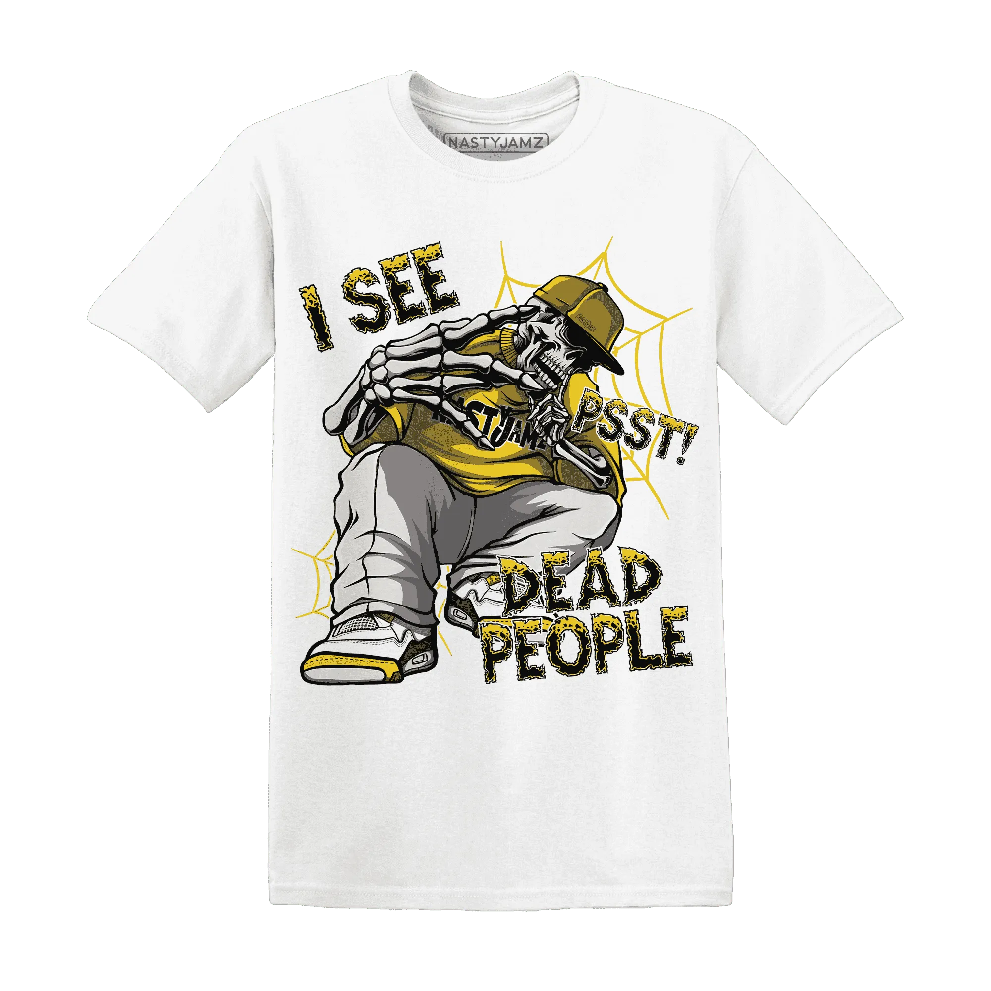 Vivid-Sulfur-4s-T-Shirt-Match-Skull-Whisper