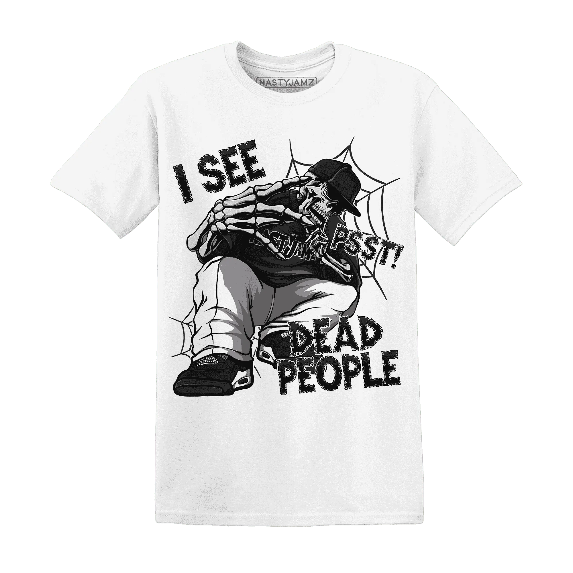 White-Thunder-4s-T-Shirt-Match-Skull-Whisper