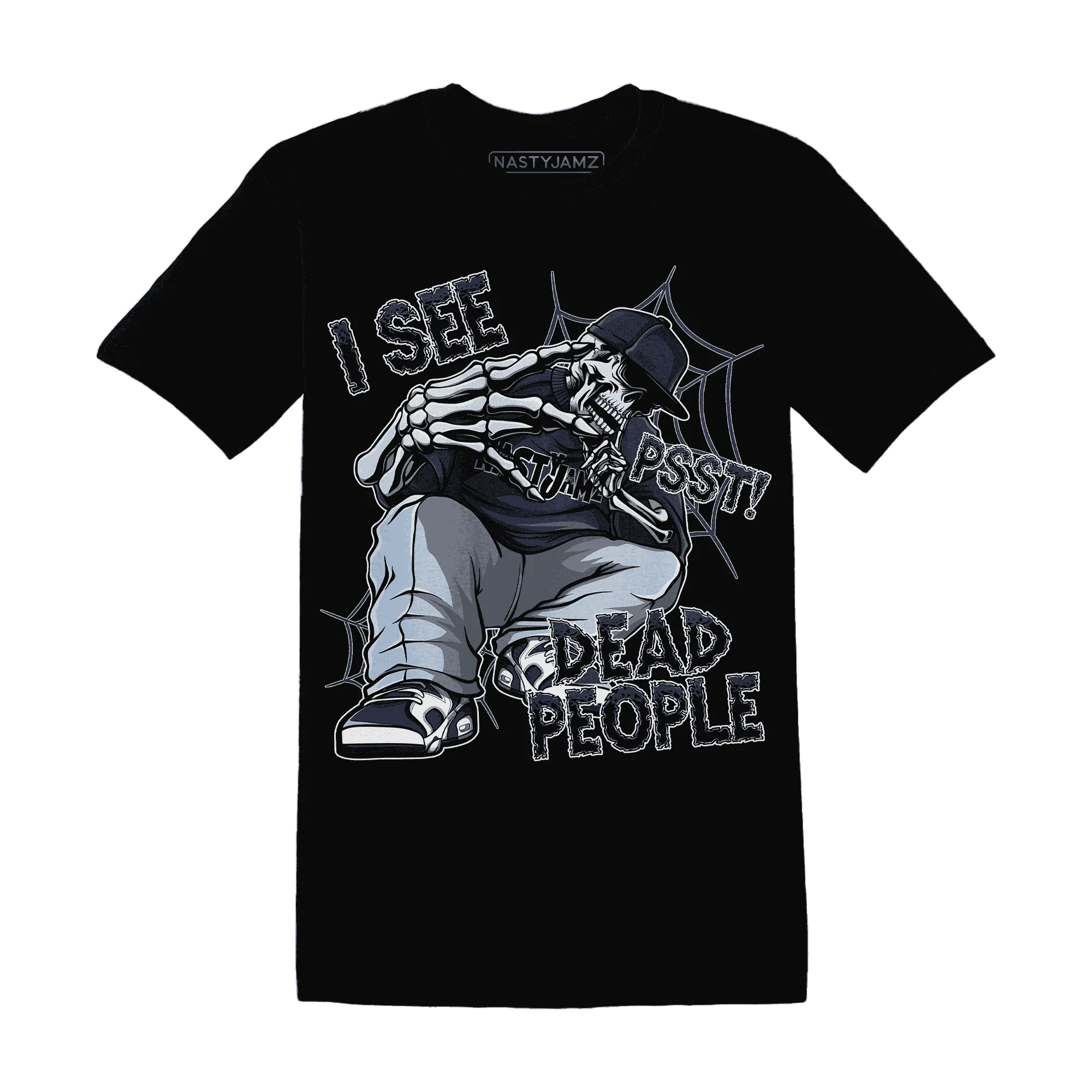 White-Navy-6s-T-Shirt-Match-Skull-Whisper