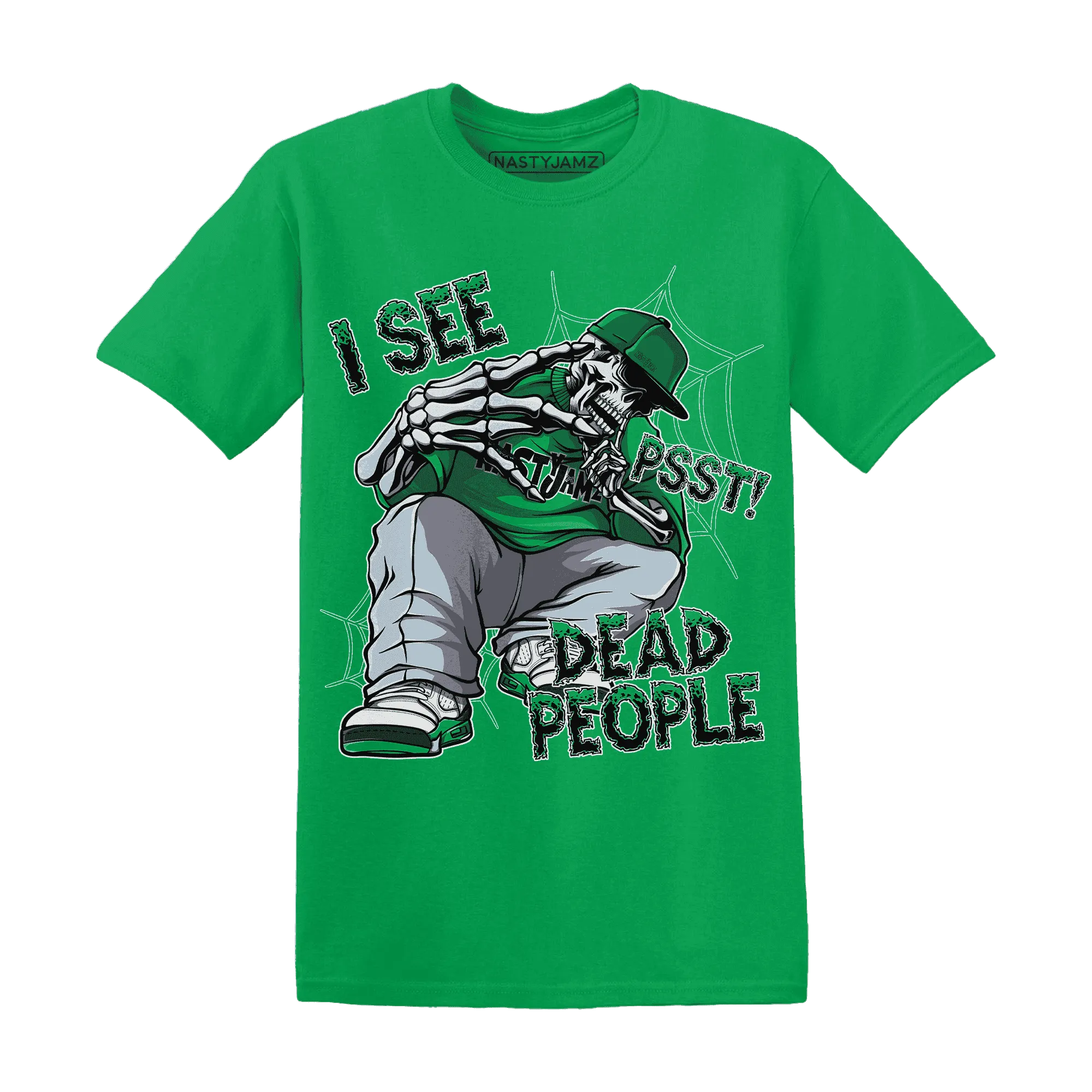 Lucky-Green-5s-T-Shirt-Match-Skull-Whisper