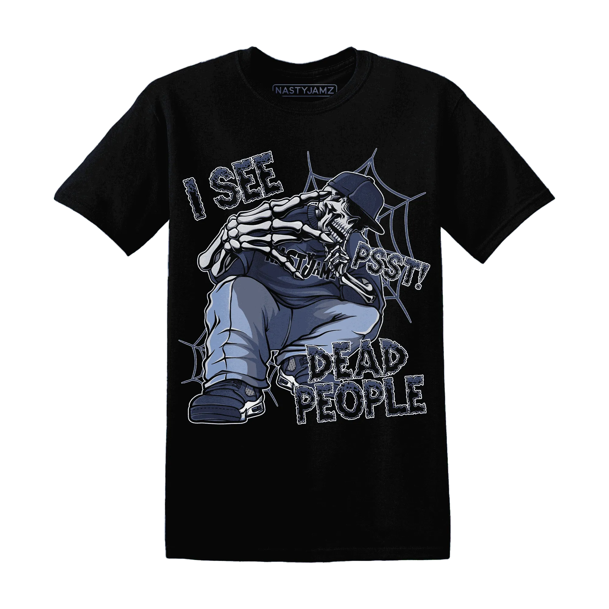 Midnight-Navy-5s-T-Shirt-Match-Skull-Whisper
