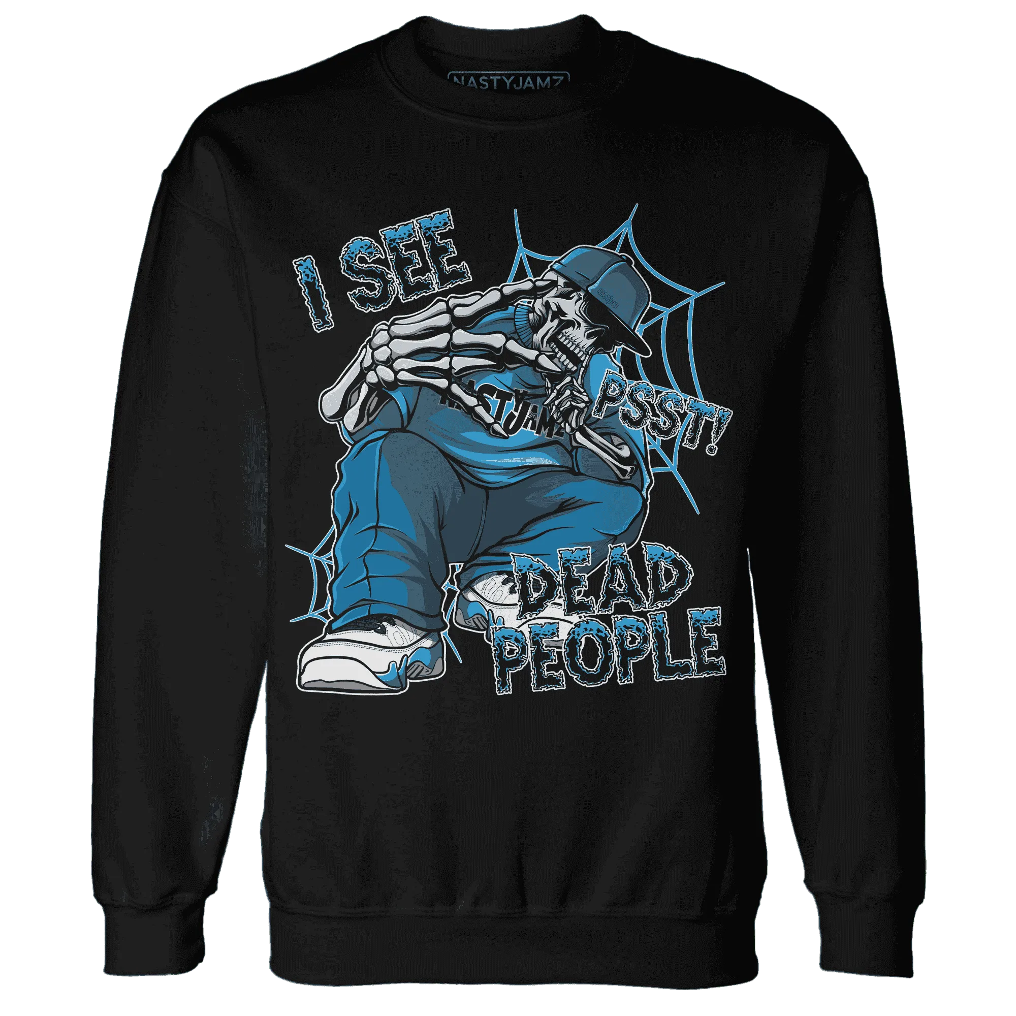 Powder-Blue-9s-Sweatshirt-Match-Skull-Whisper