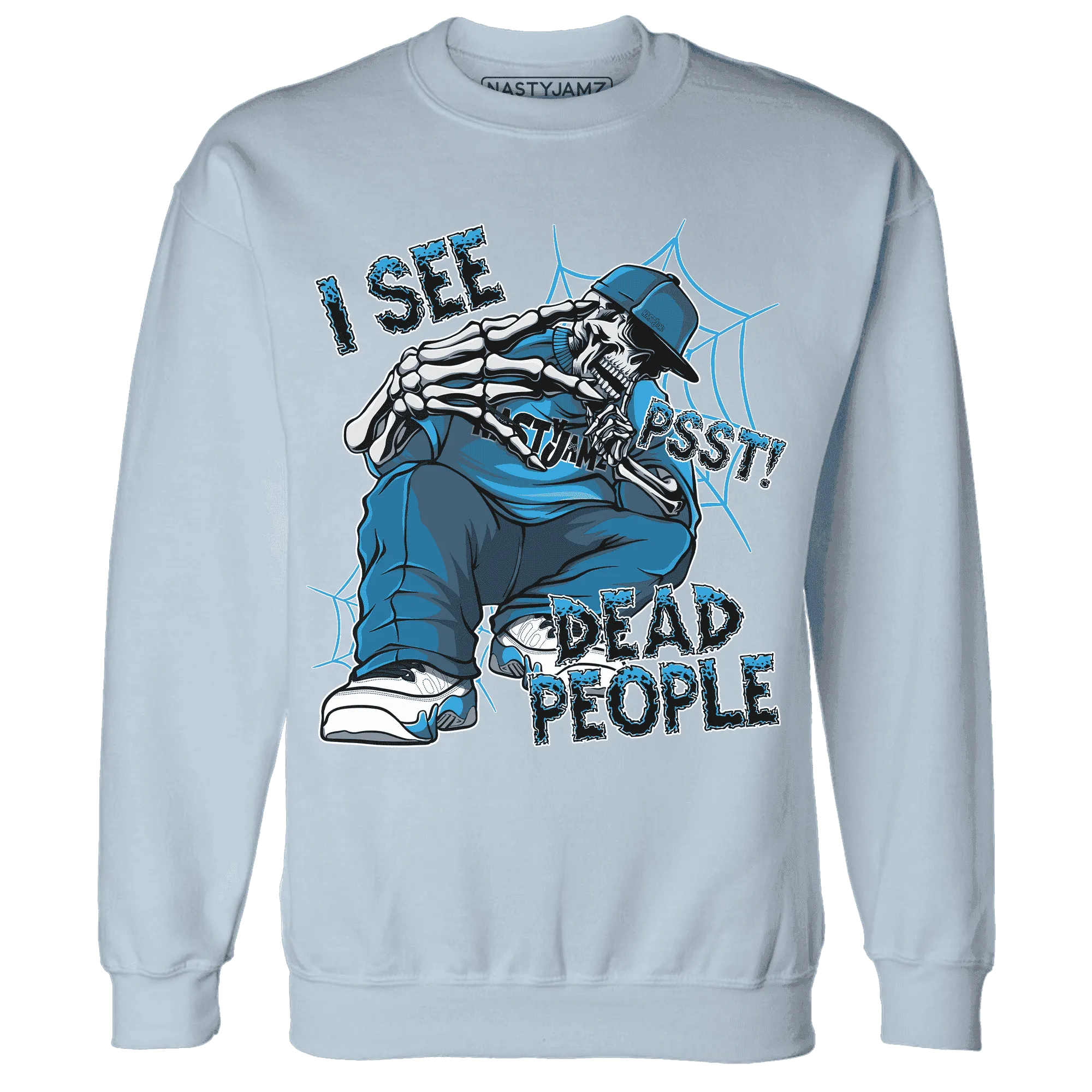 Powder-Blue-9s-Sweatshirt-Match-Skull-Whisper