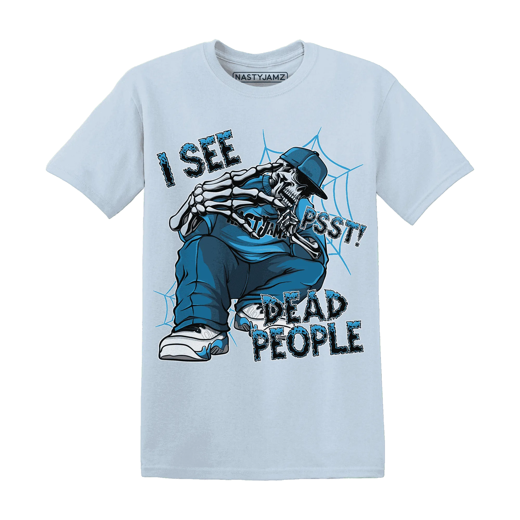 Powder-Blue-9s-T-Shirt-Match-Skull-Whisper