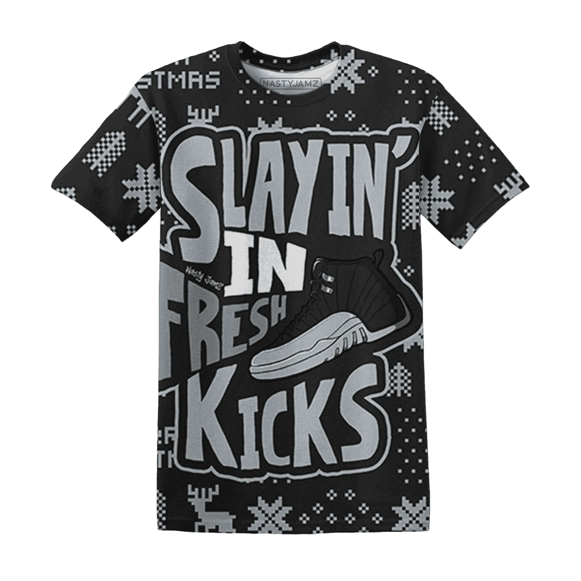 Wolf-Grey-12s-NastyJamz-T-Shirt-Match-Slayin-Kicks-3D