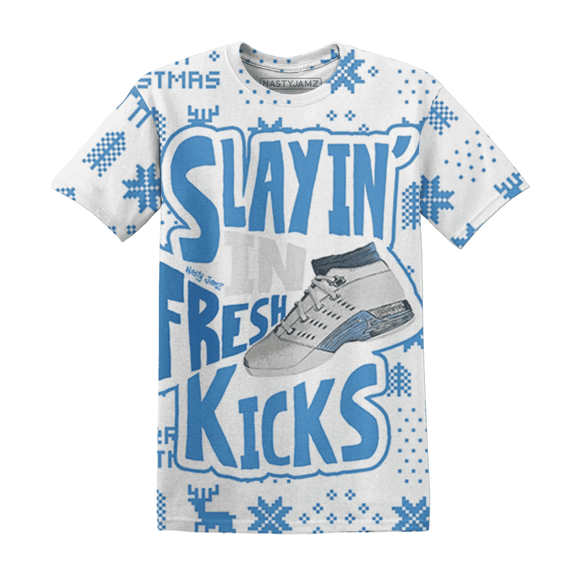 nivercitii-Carolina-Blue-17s-NastyJamz-T-Shirt-Match-Slayin-Kicks-3D