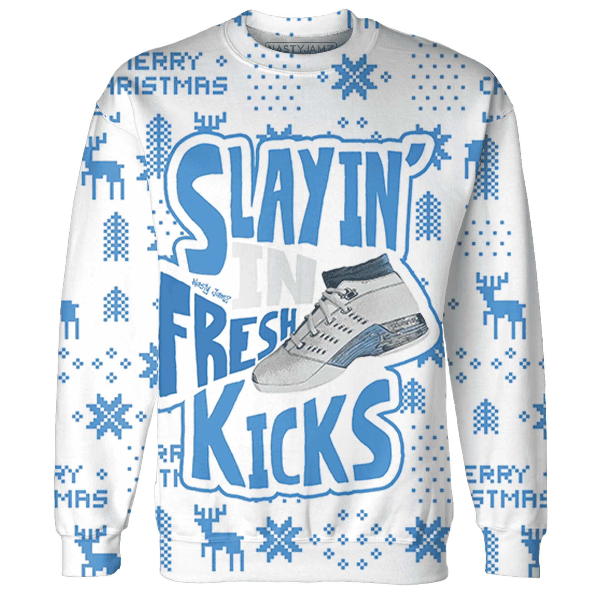 Univercitii-Carolina-Blue-17s-NastyJamz-Sweatshirt-Match-Slayin-Kicks-3D