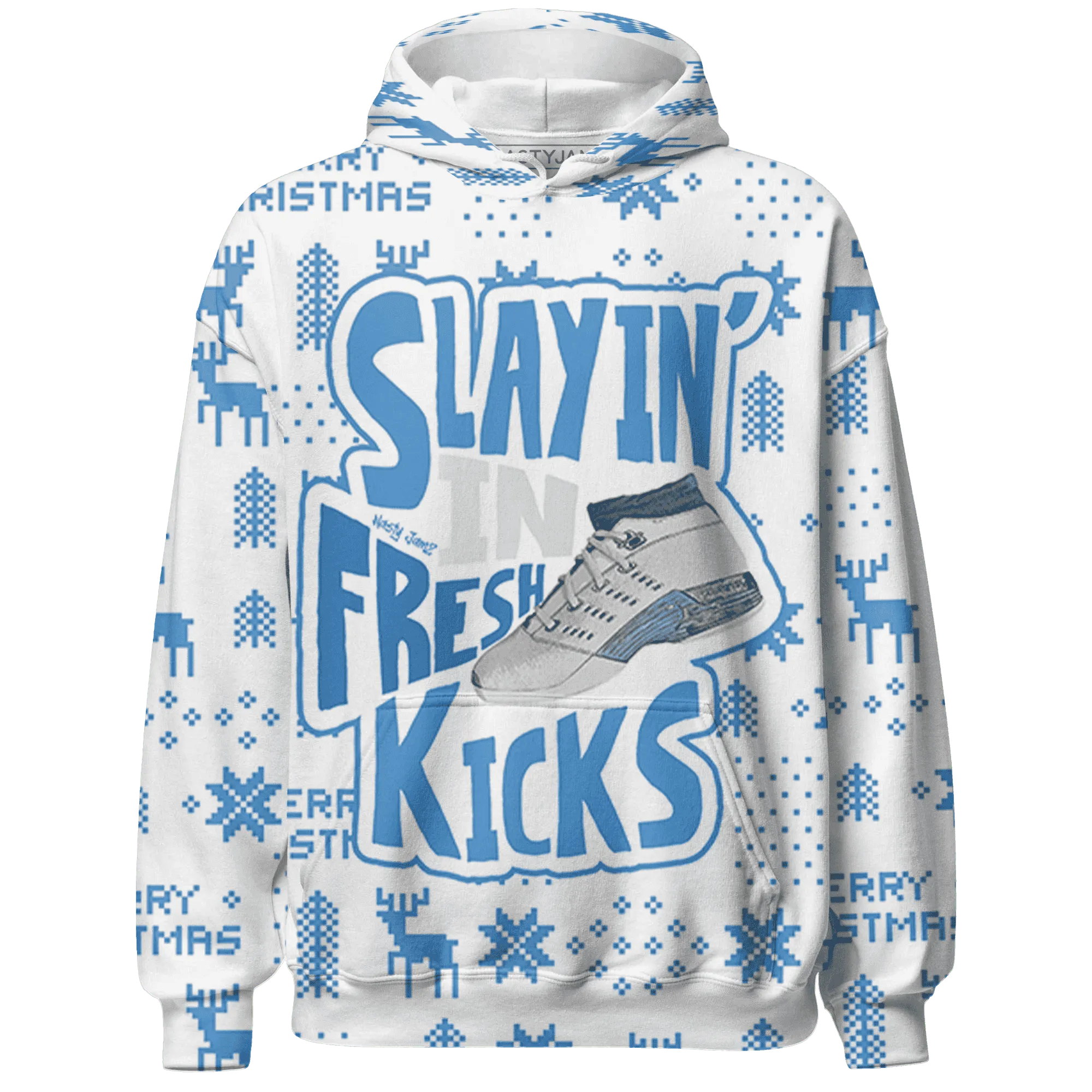 Univercitii-Carolina-Blue-17s-NastyJamz-Hoodie-Match-Slayin-Kicks-3D