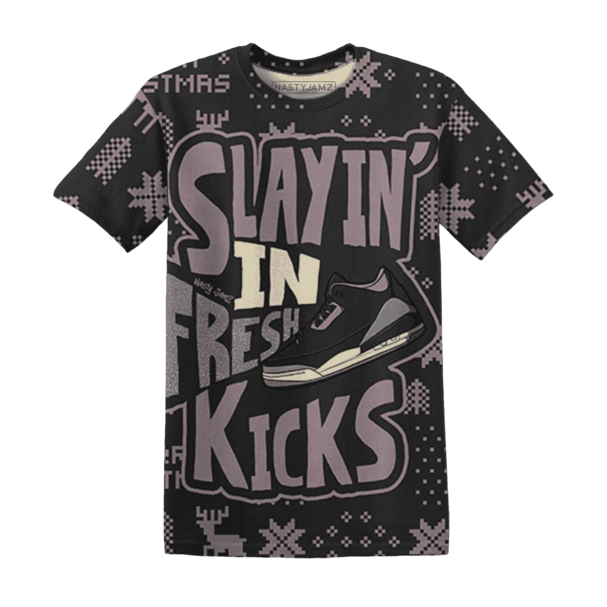 Black-Violet-Ore-3s-NastyJamz-T-Shirt-Match-Slayin-Kicks-3D