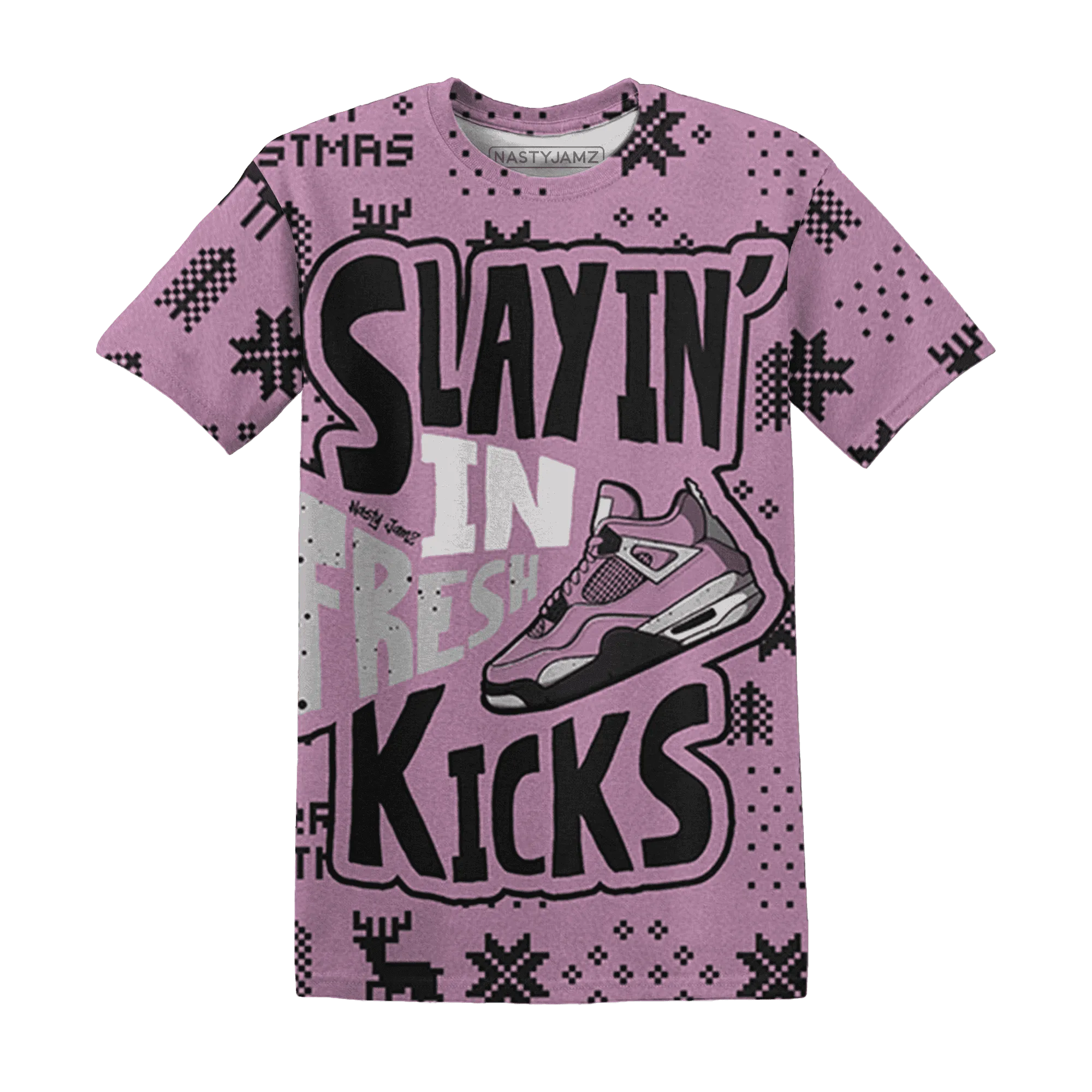 Orchid-Neutral-Grey-Black-White-4s-NastyJamz-T-Shirt-Match-Slayin-Kicks-3D