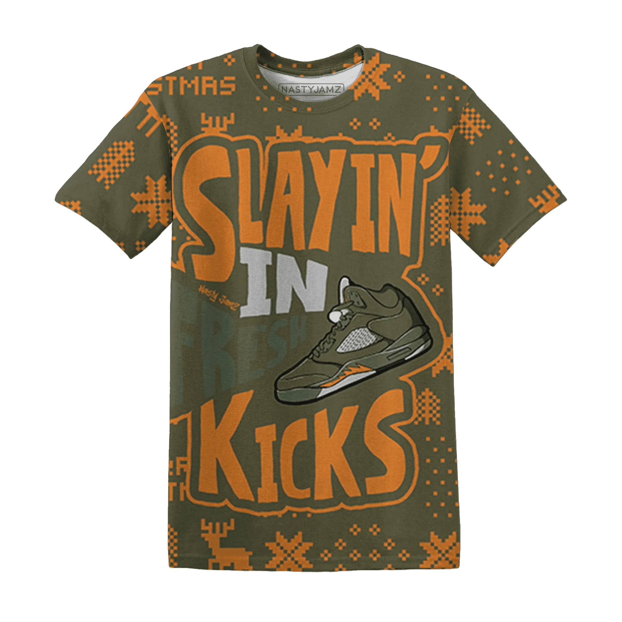 Olive-5s-NastyJamz-T-Shirt-Match-Slayin-Kicks-3D