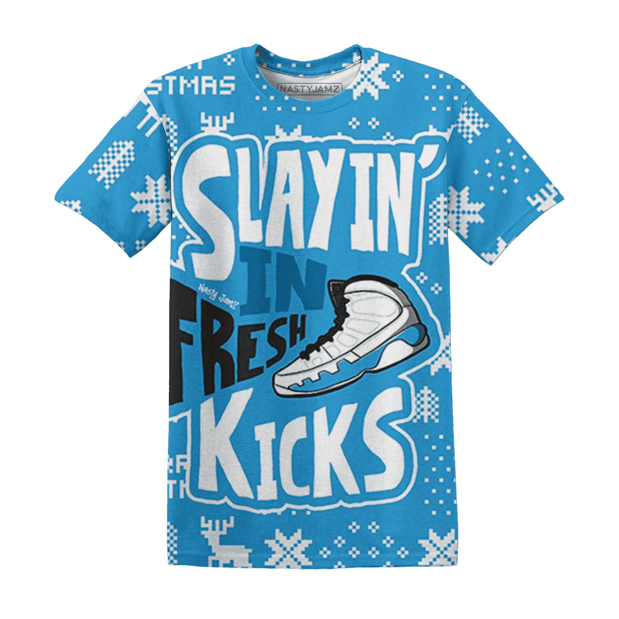 Powder-Blue-9s-NastyJamz-T-Shirt-Match-Slayin-Kicks-3D