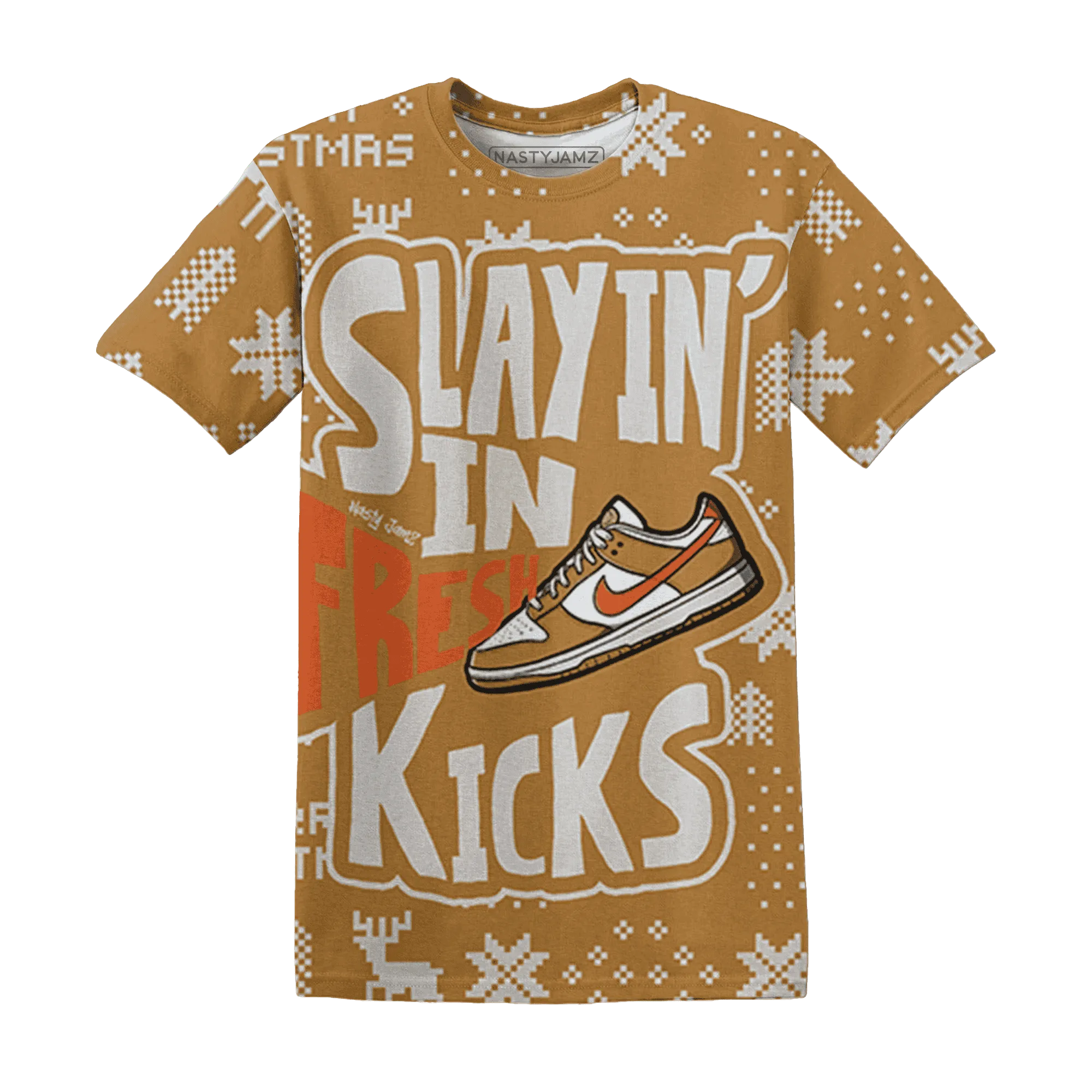 Dunk-Low-Retro-Wheat-Orange-NastyJamz-T-Shirt-Match-Slayin-Kicks-3D