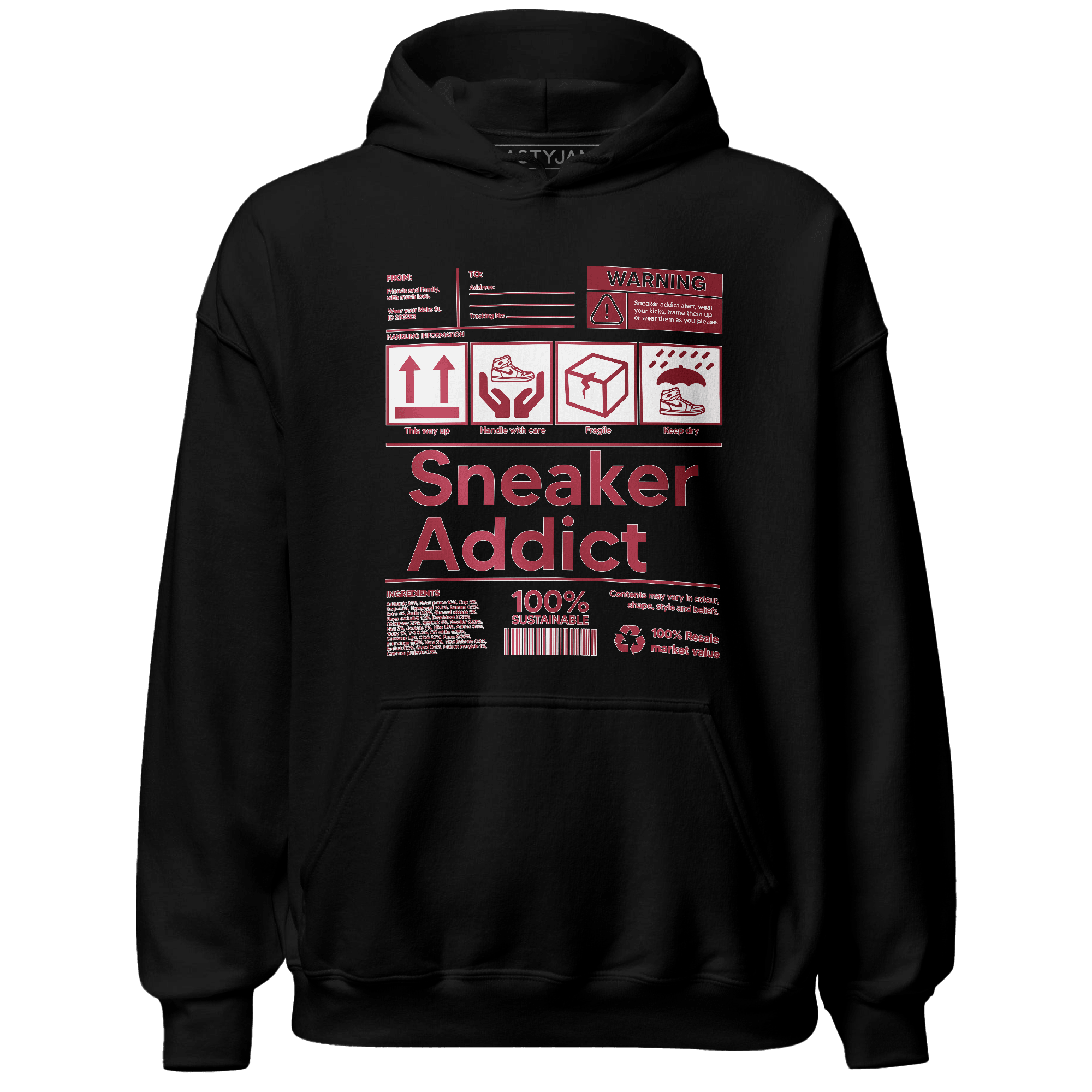 High 85 Metallic Burgundy 1s Hoodie Match Sneaker Addict - NastyJamz