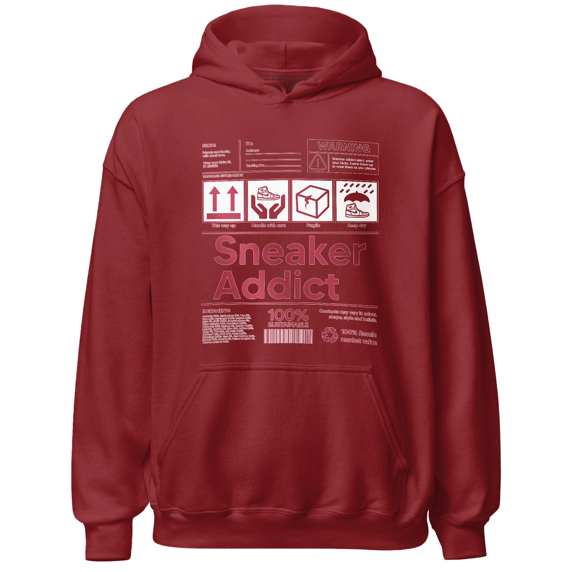High 85 Metallic Burgundy 1s Hoodie Match Sneaker Addict - NastyJamz