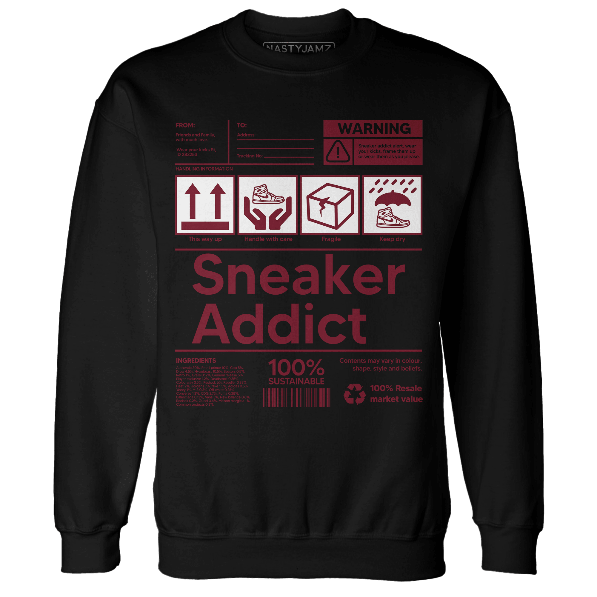 High White Team Red 1s Sweatshirt Match Sneaker Addict - NastyJamz