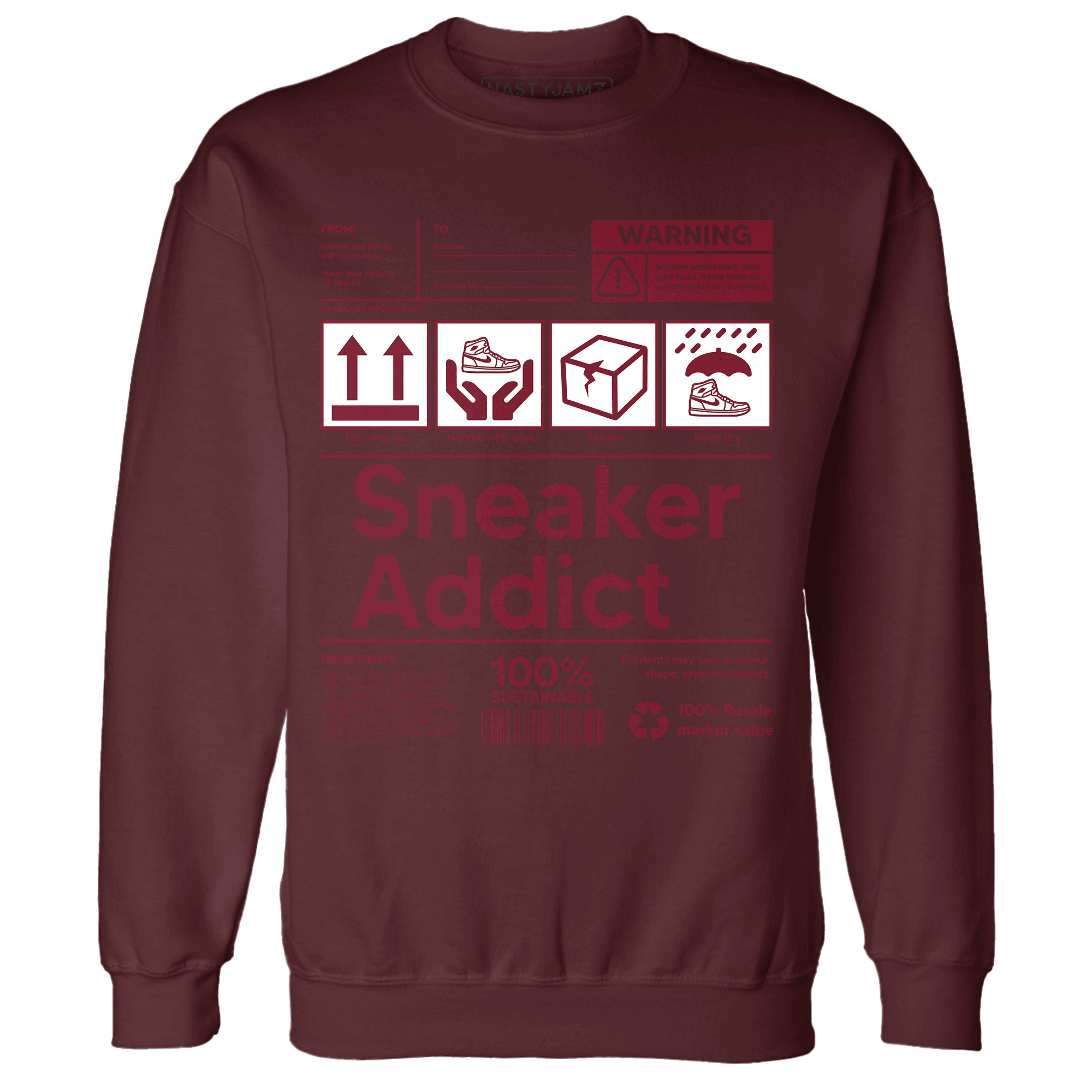 High White Team Red 1s Sweatshirt Match Sneaker Addict - NastyJamz