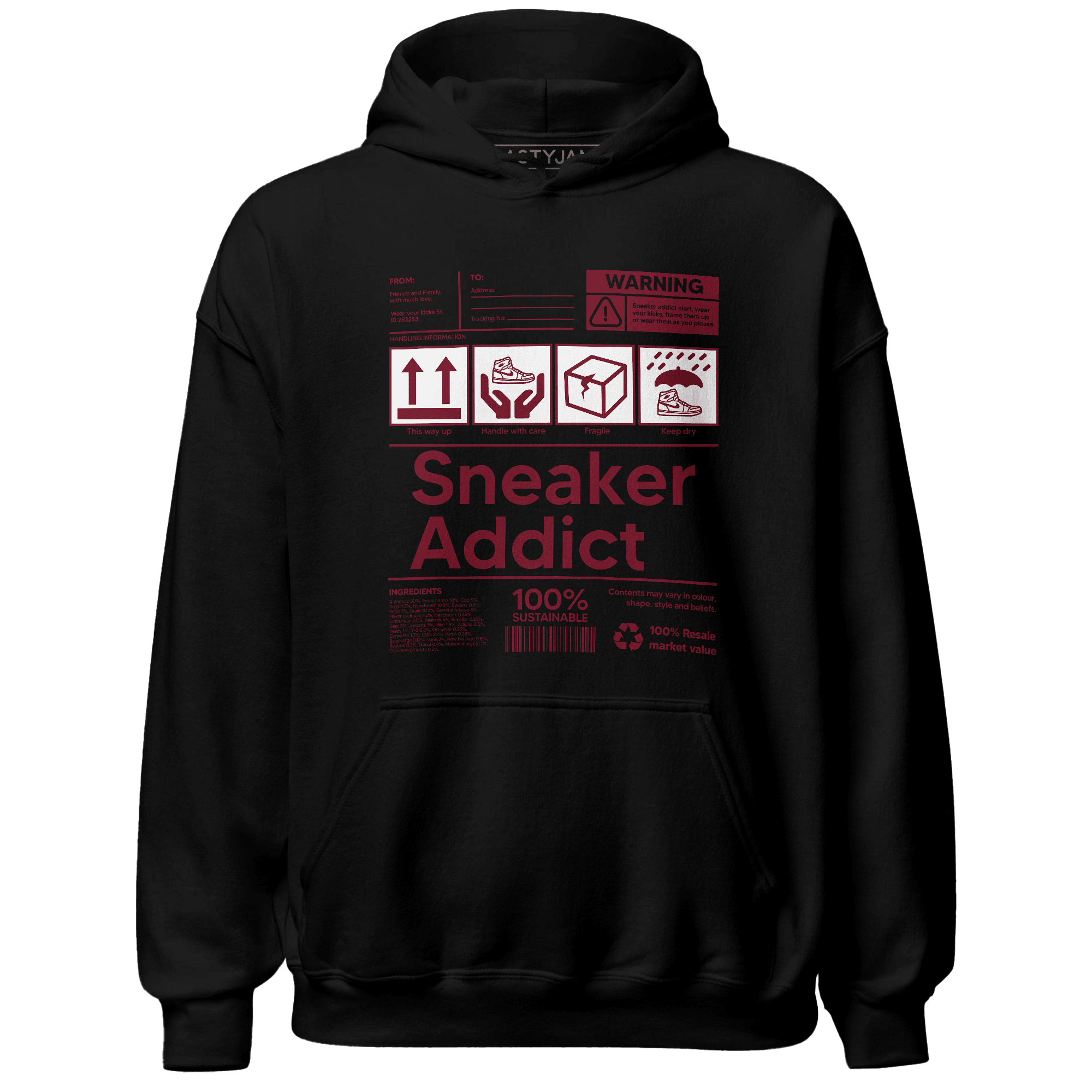 High White Team Red 1s Hoodie Match Sneaker Addict - NastyJamz