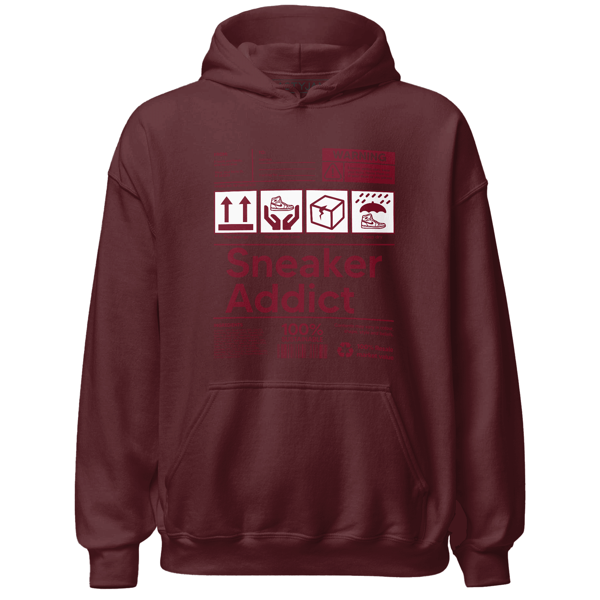 High White Team Red 1s Hoodie Match Sneaker Addict - NastyJamz