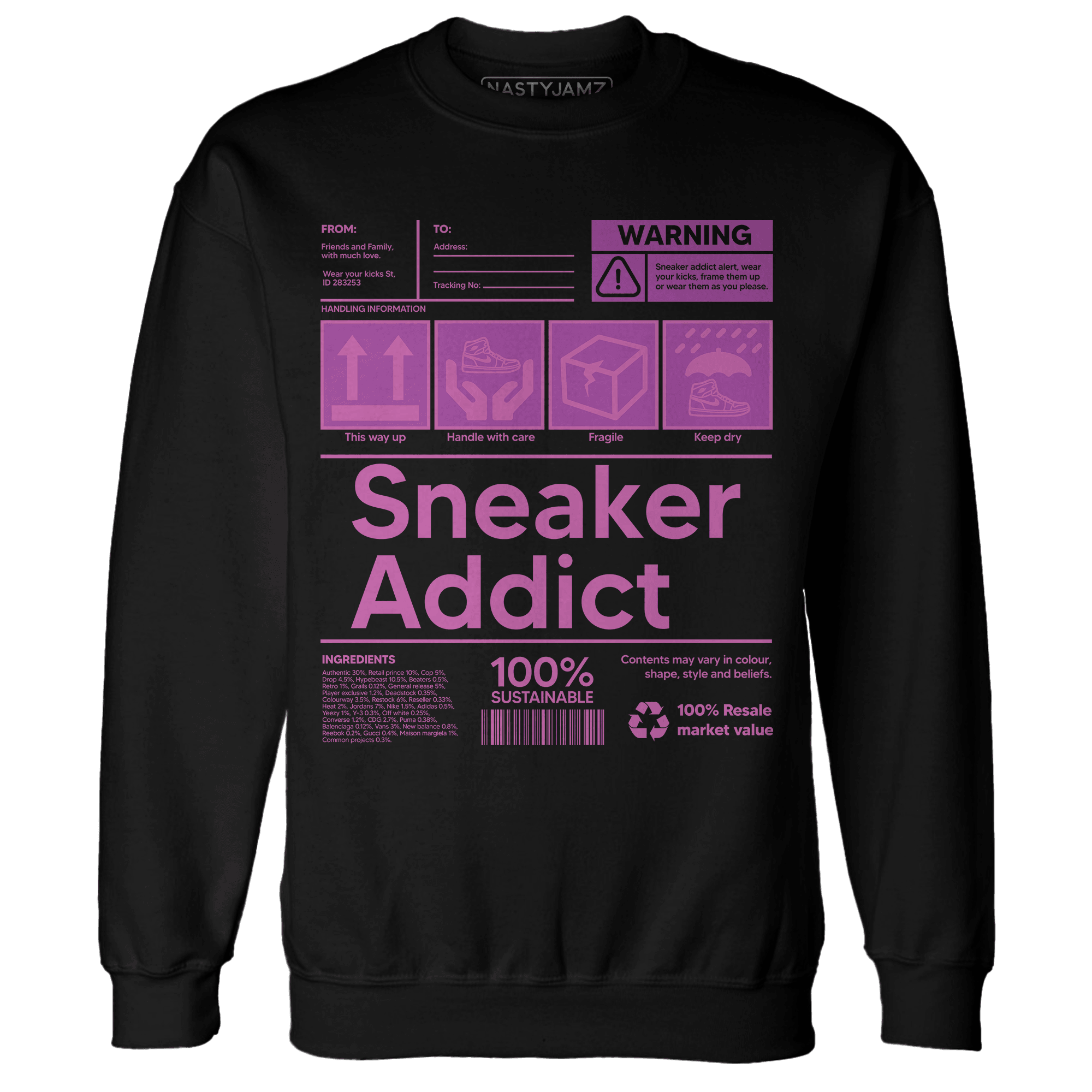 GS Hyper Violet 4s Sweatshirt Match Sneaker Addict - NastyJamz