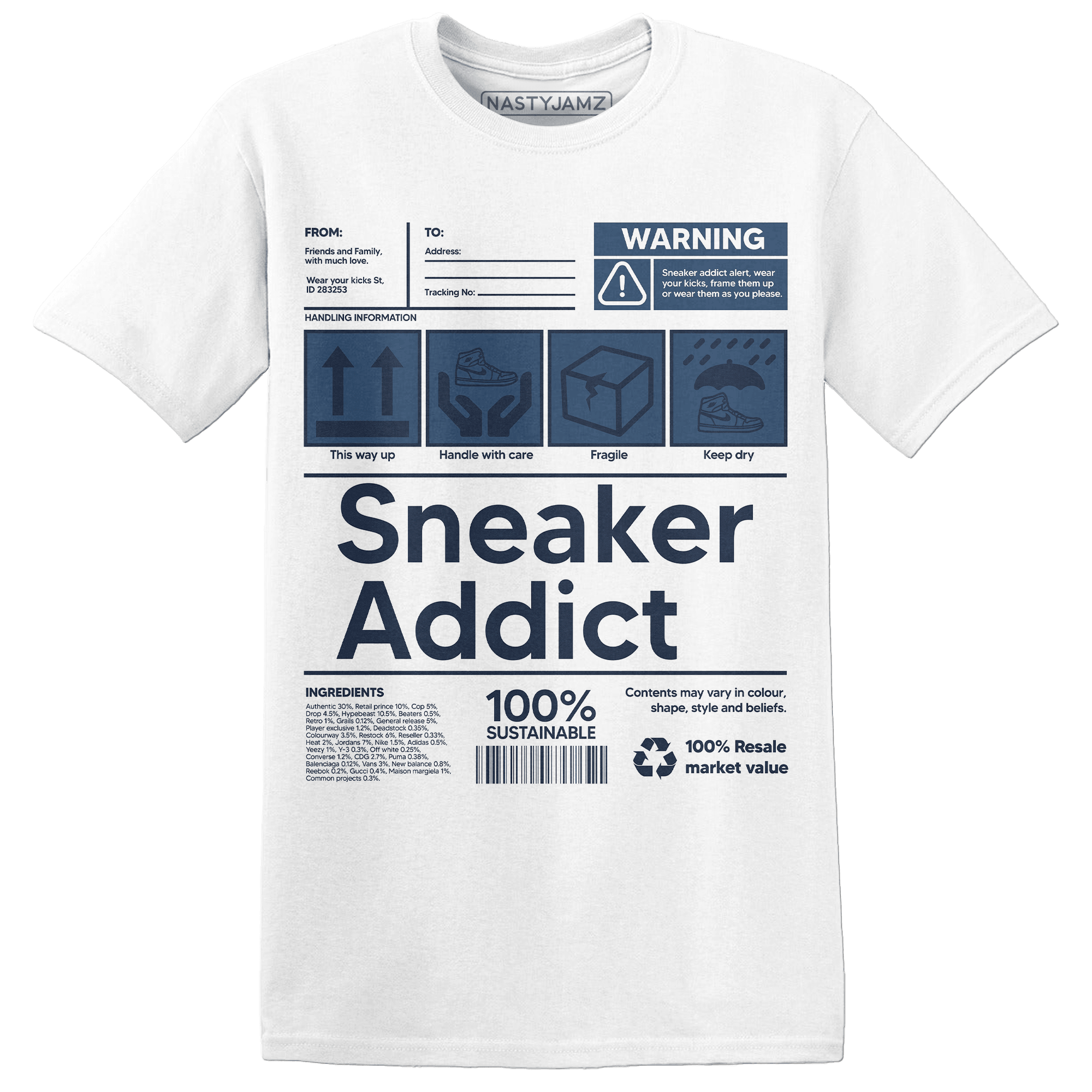 AM 1 86 Jackie RBS T Shirt Match Sneaker Addict - NastyJamz